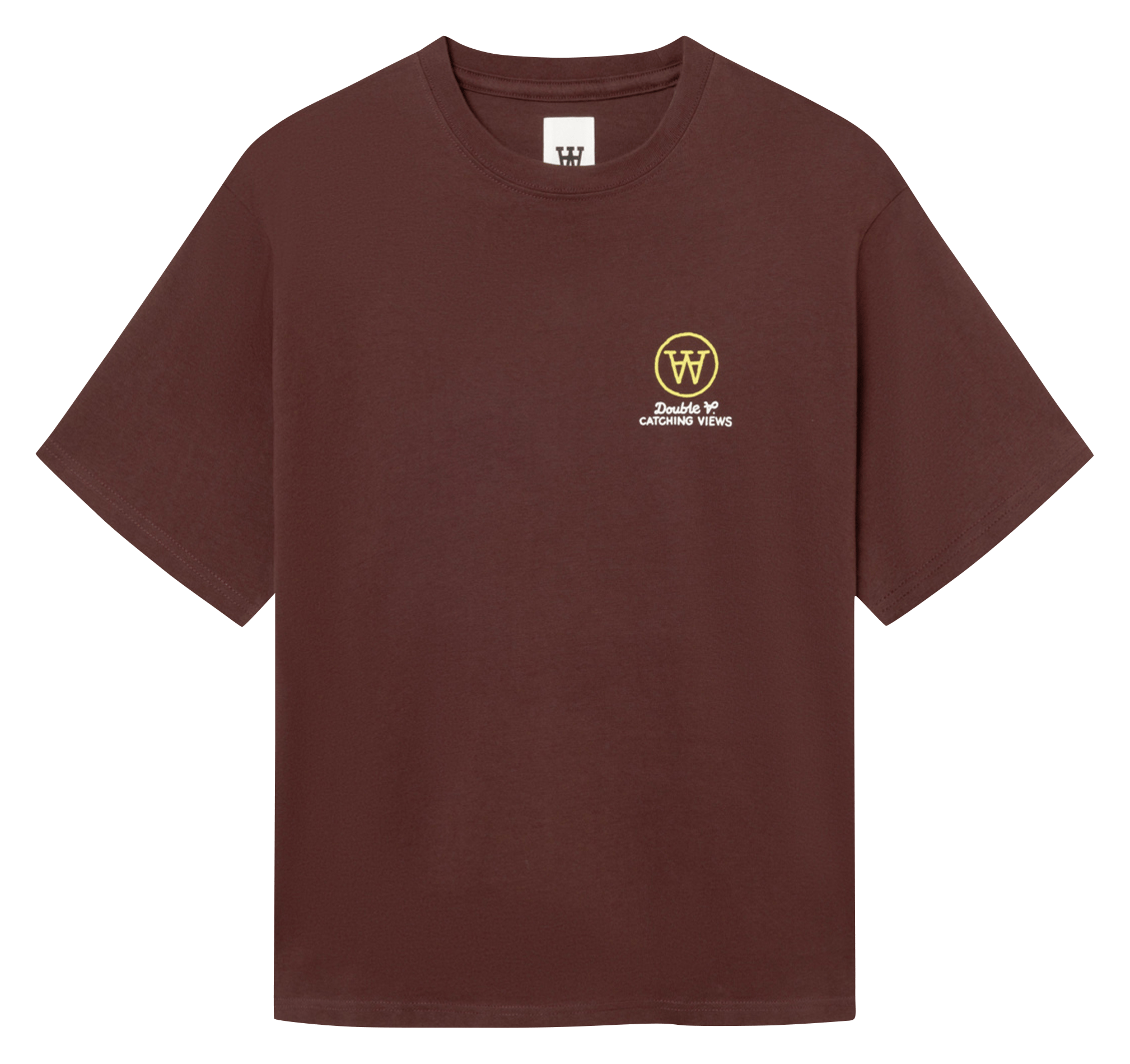 Tee-shirt col rond en coton WOOD WOOD Rouge