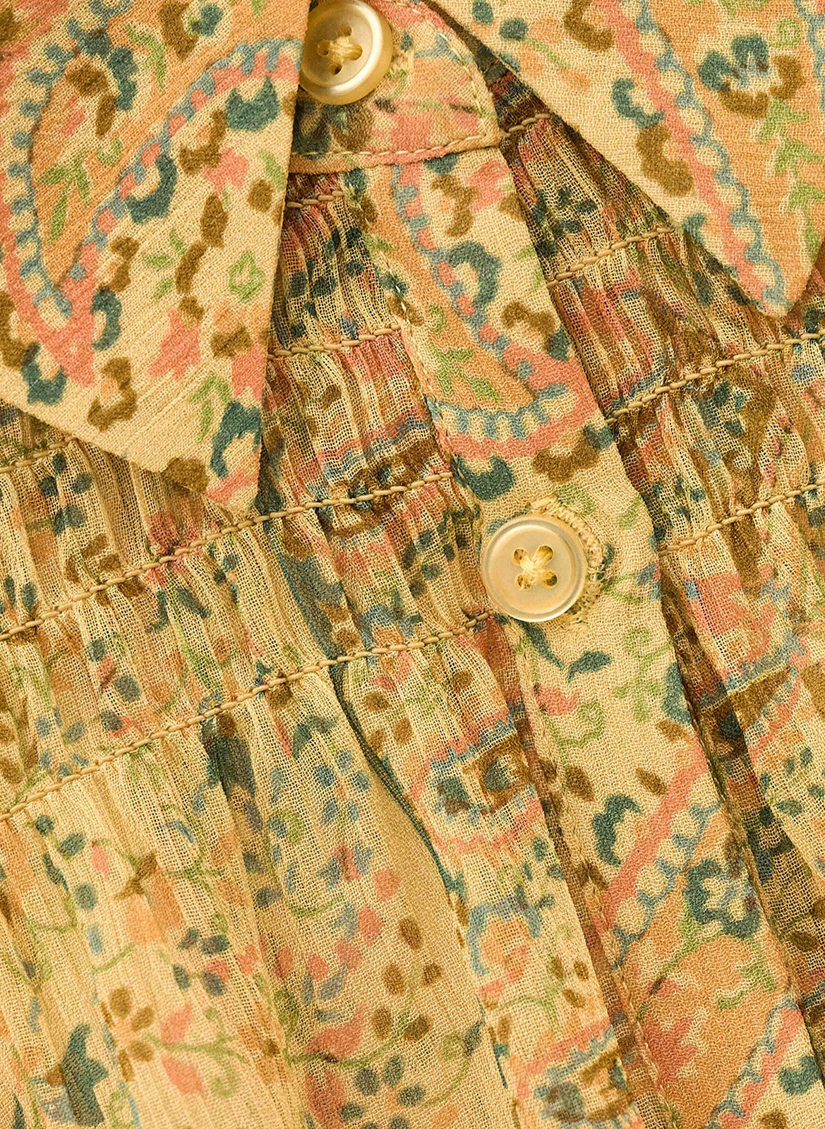 Gedrukte vloeibare blouse met knoopjes BA&SH Geel