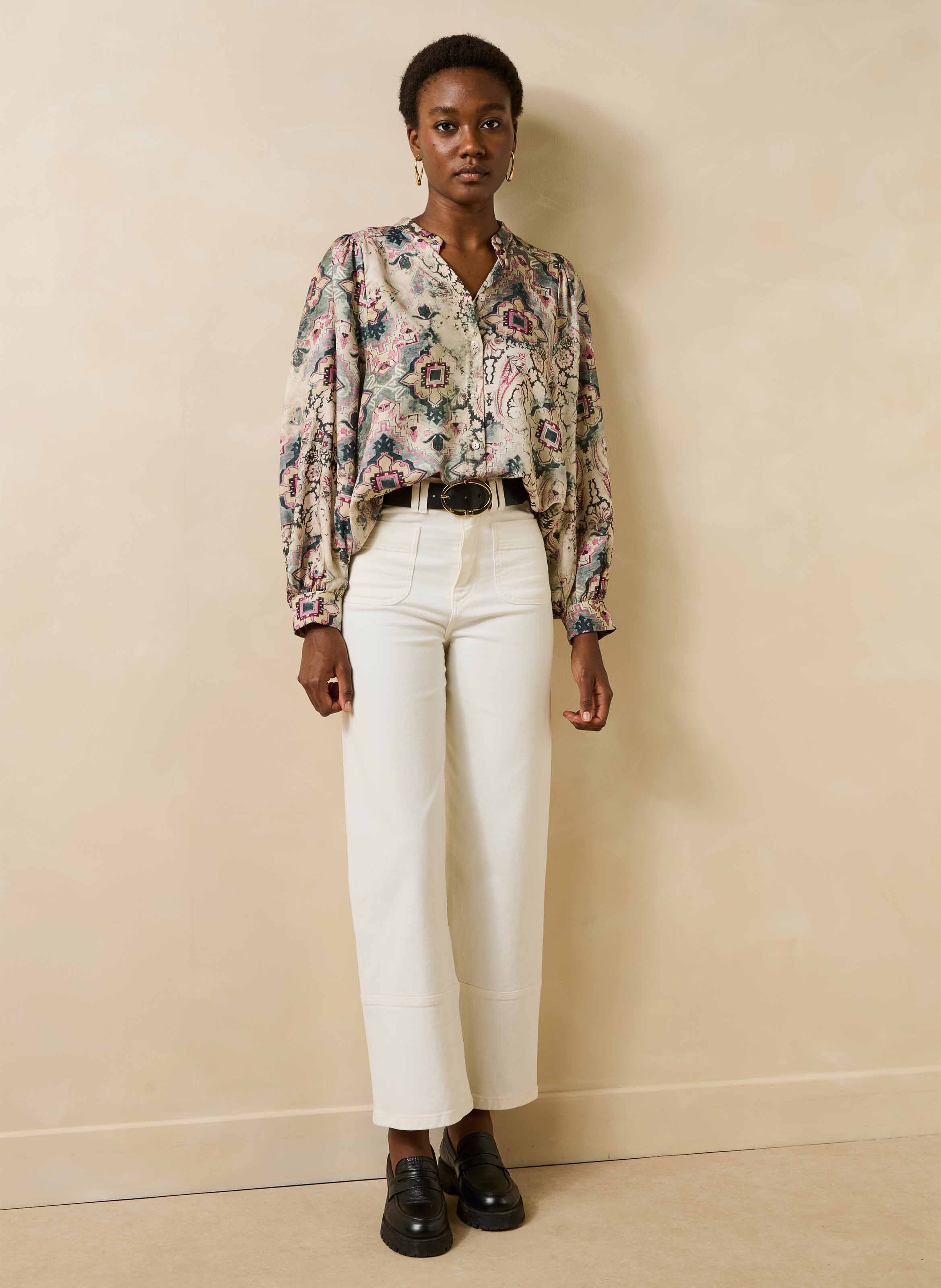 Round-neck shirt LA FEE MARABOUTEE White