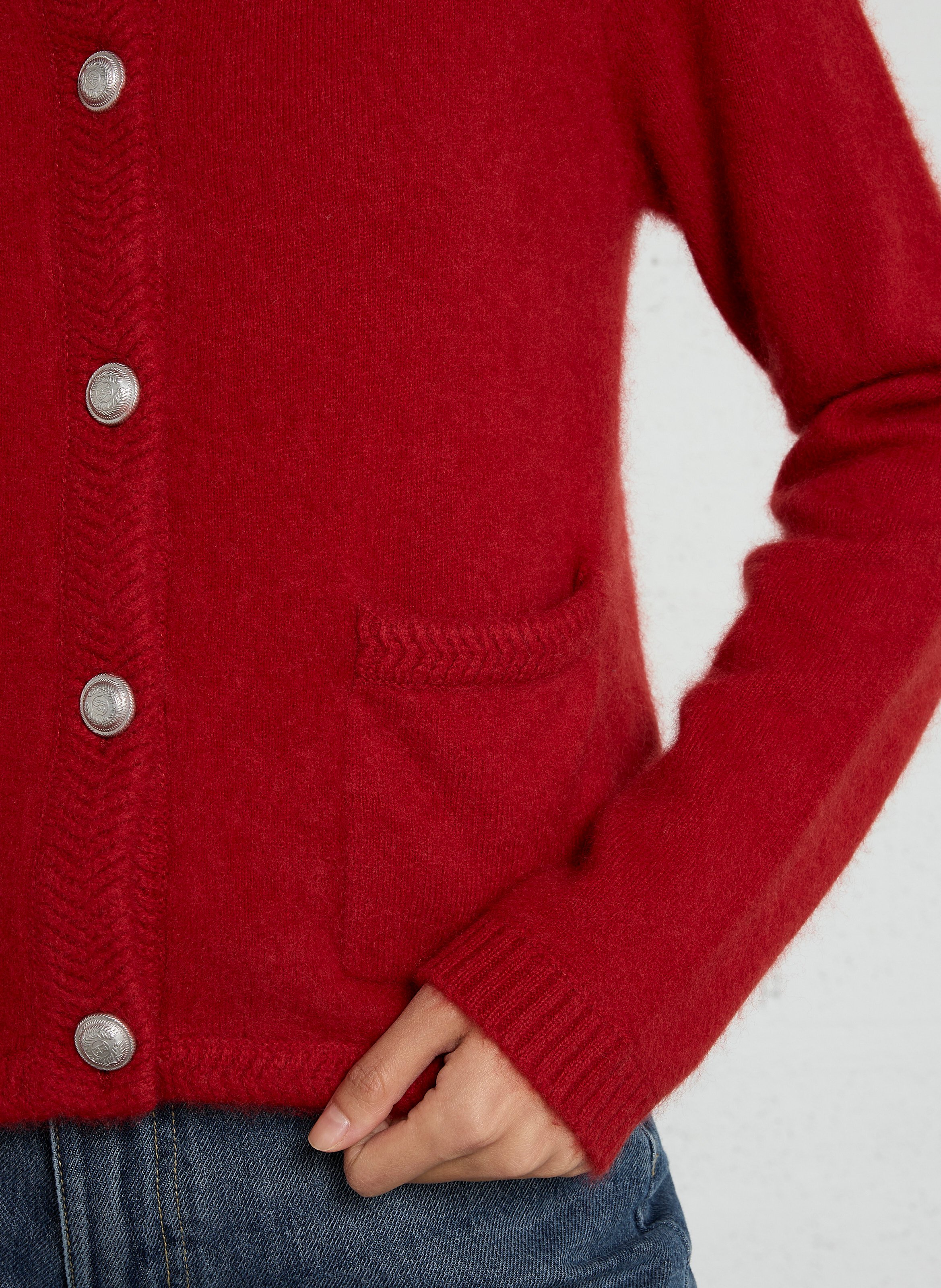 Wool cardigan IKKS Red