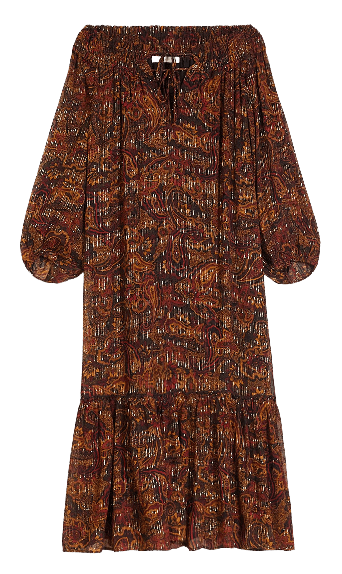 Robe longue ample imprimée VANESSA BRUNO Marron