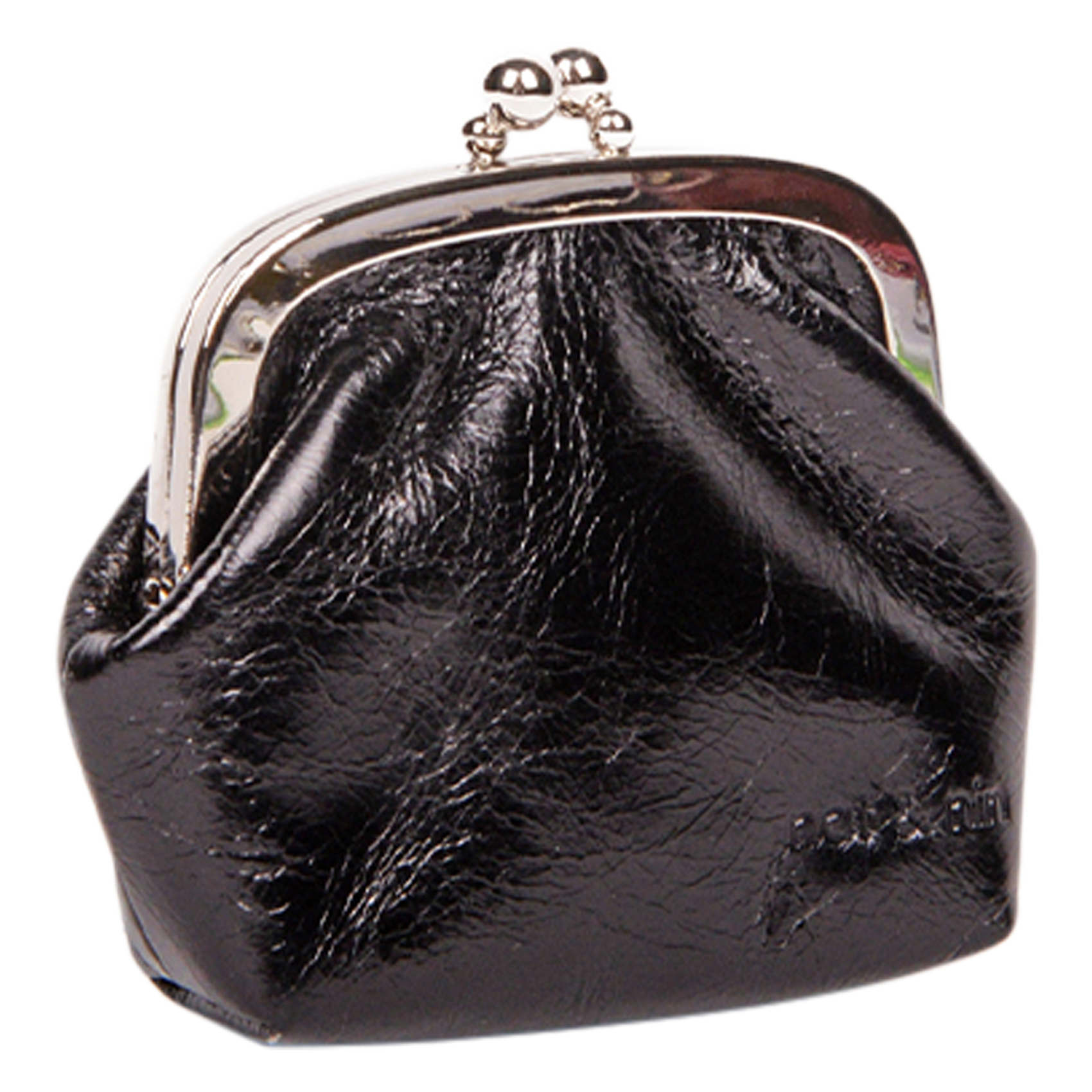 Porte-monnaie en cuir NAT & NIN Noir