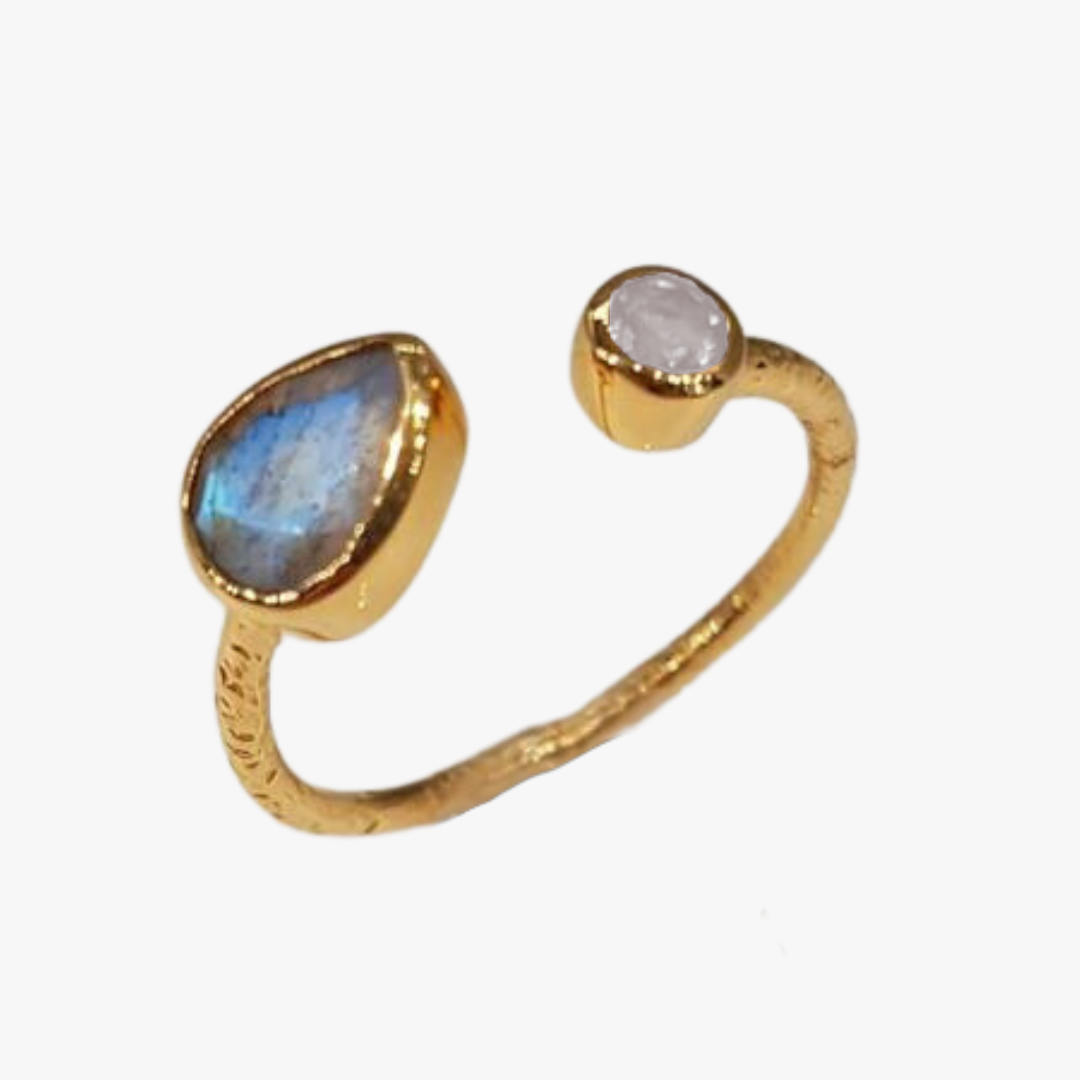 Labradorite ring GINANDGER Blue