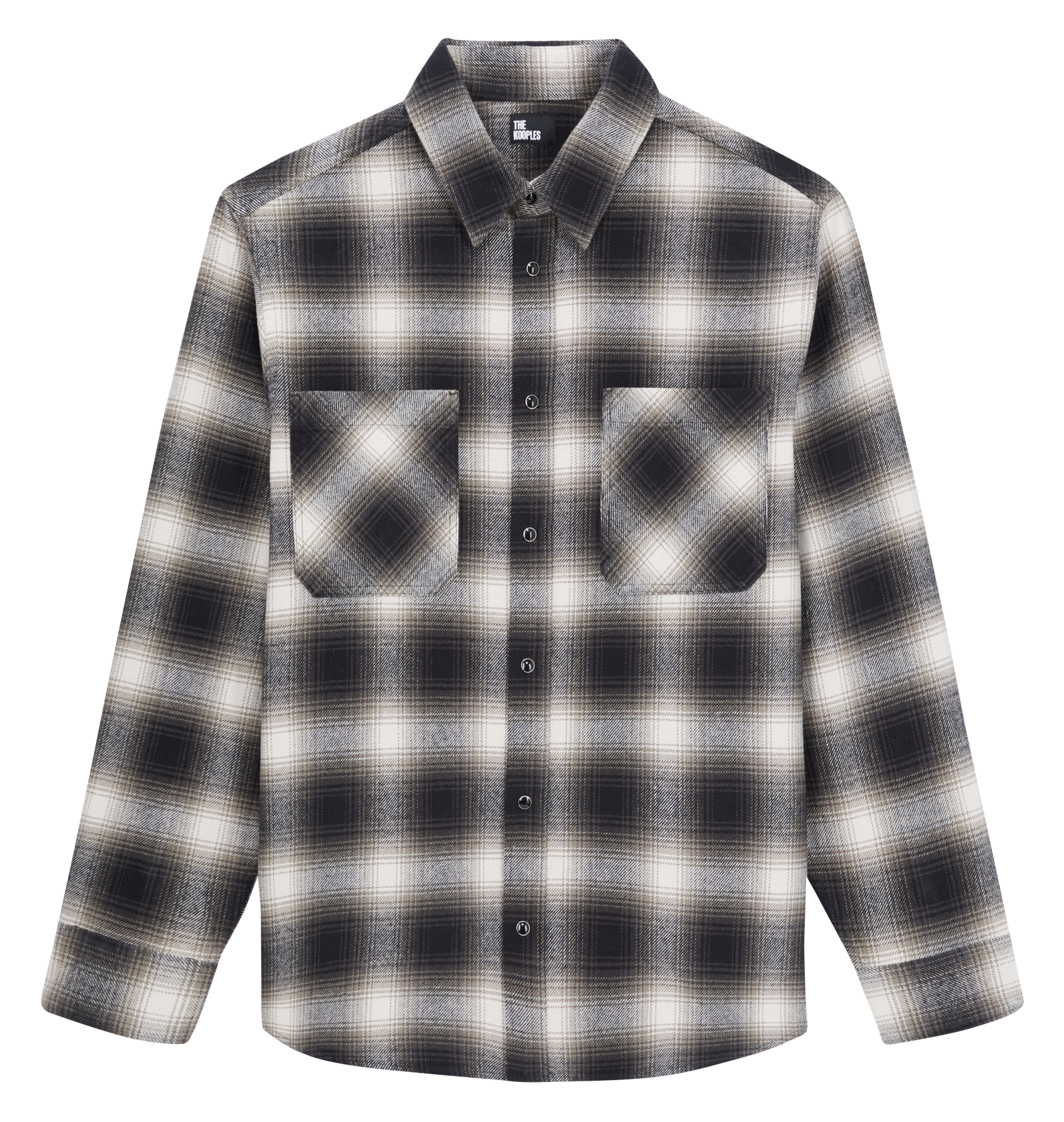 Chemise col classique à carreaux en coton  THE KOOPLES Noir