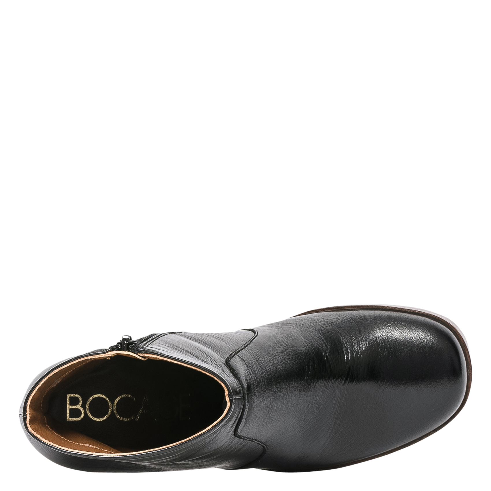 - 100% leather, - Round toes, - Inner zip fastening, - Heel height: 9 cm. BOCAGE Black