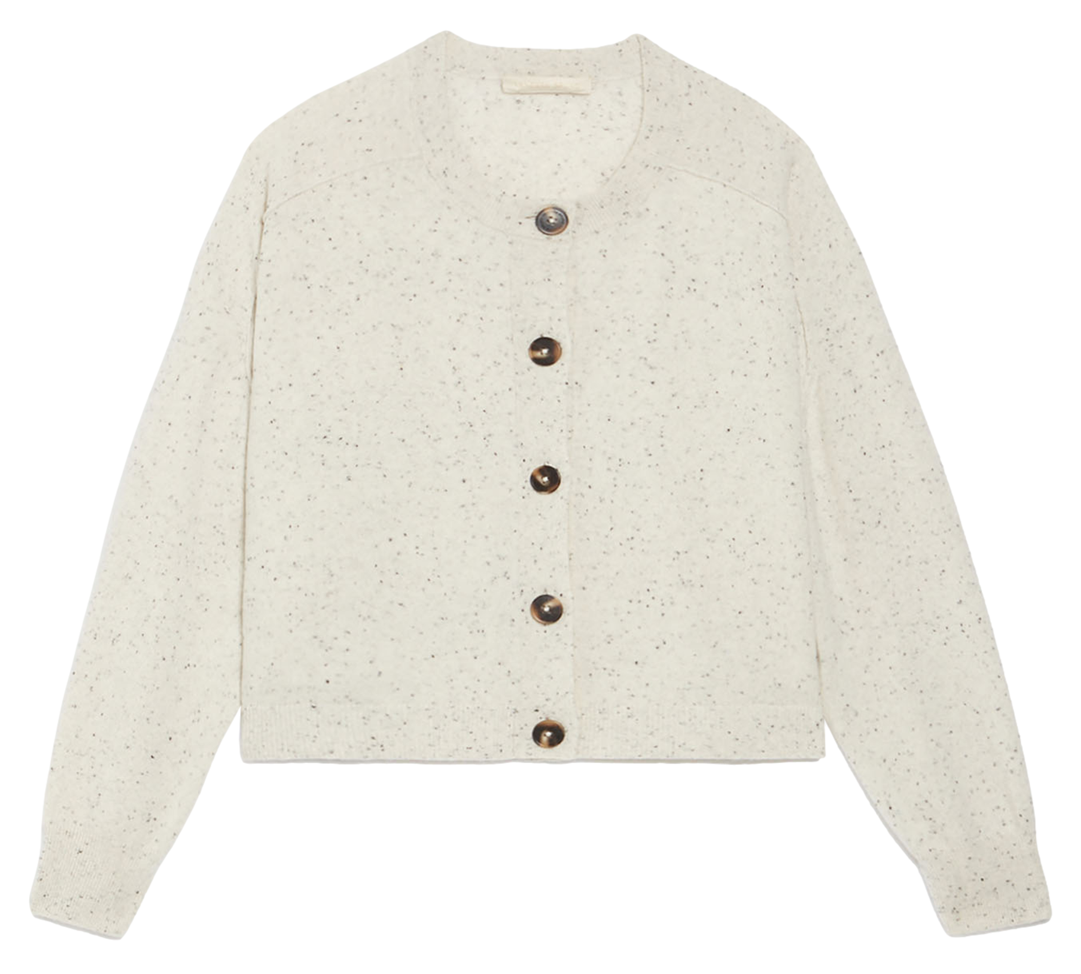 Ruime ronde hals cardigan in wol VANESSA BRUNO Wit