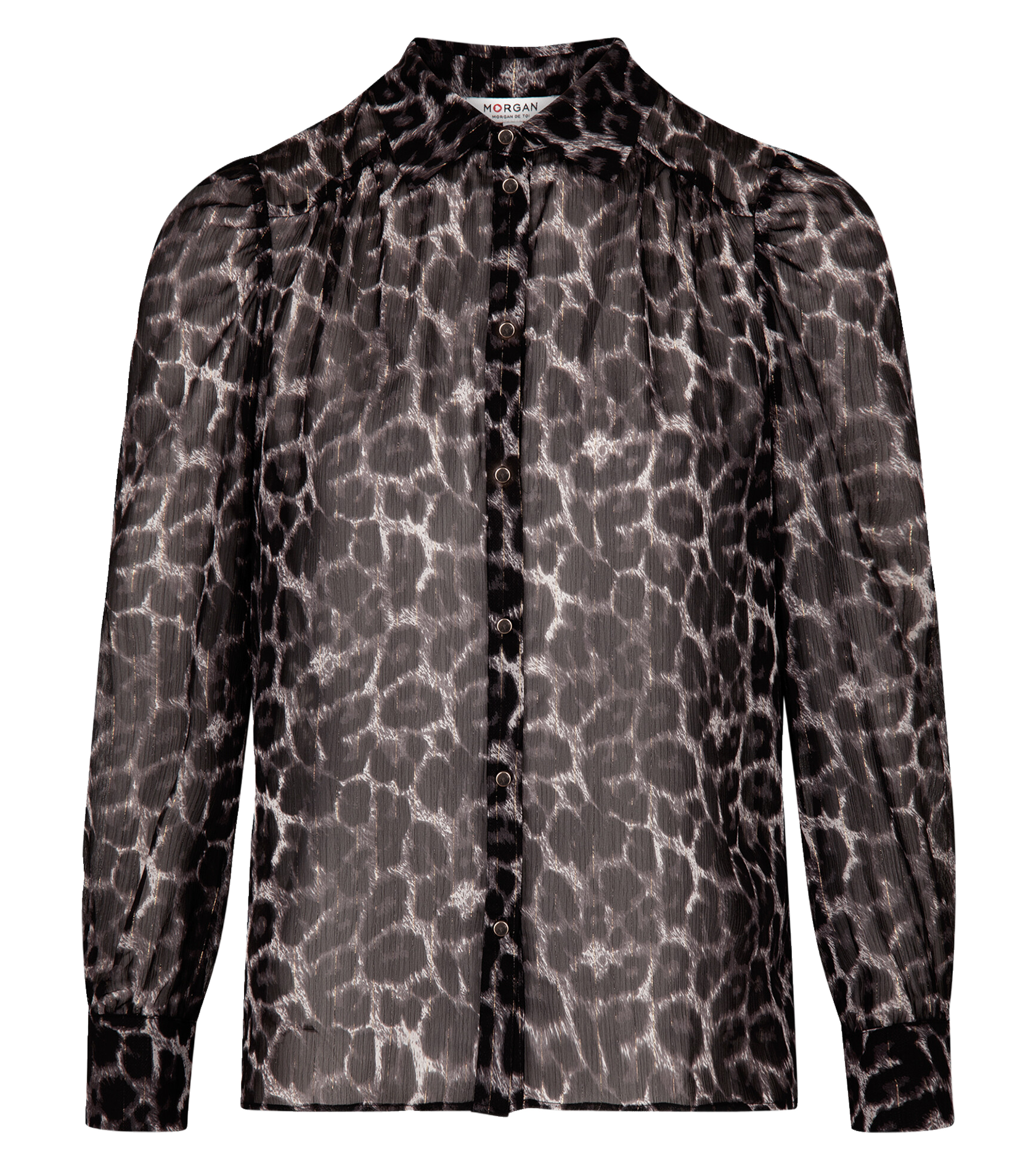 Chemise droite manches longues imprimée MORGAN Multicolore