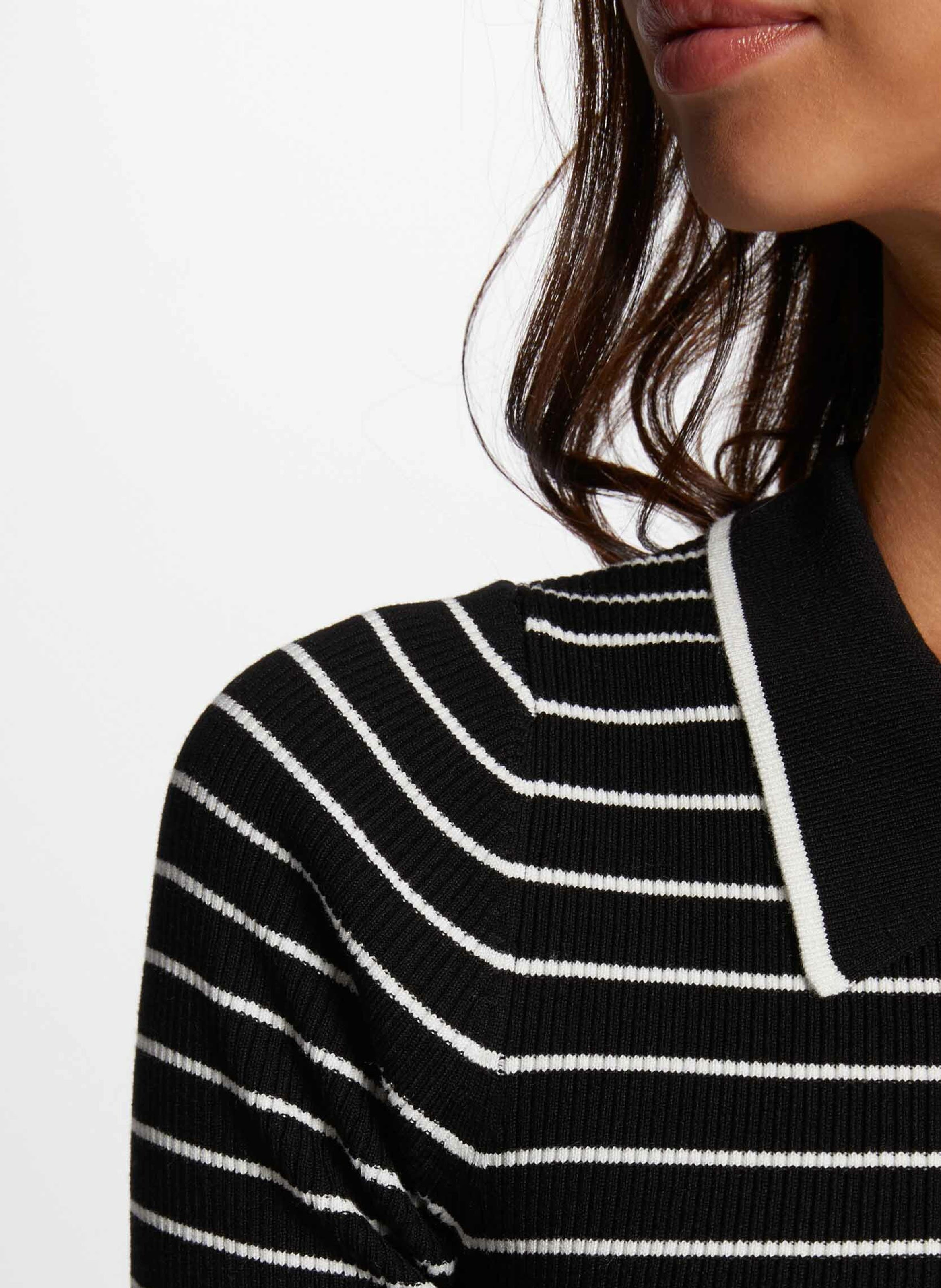 Robe ajustée courte à col polo MORGAN Noir