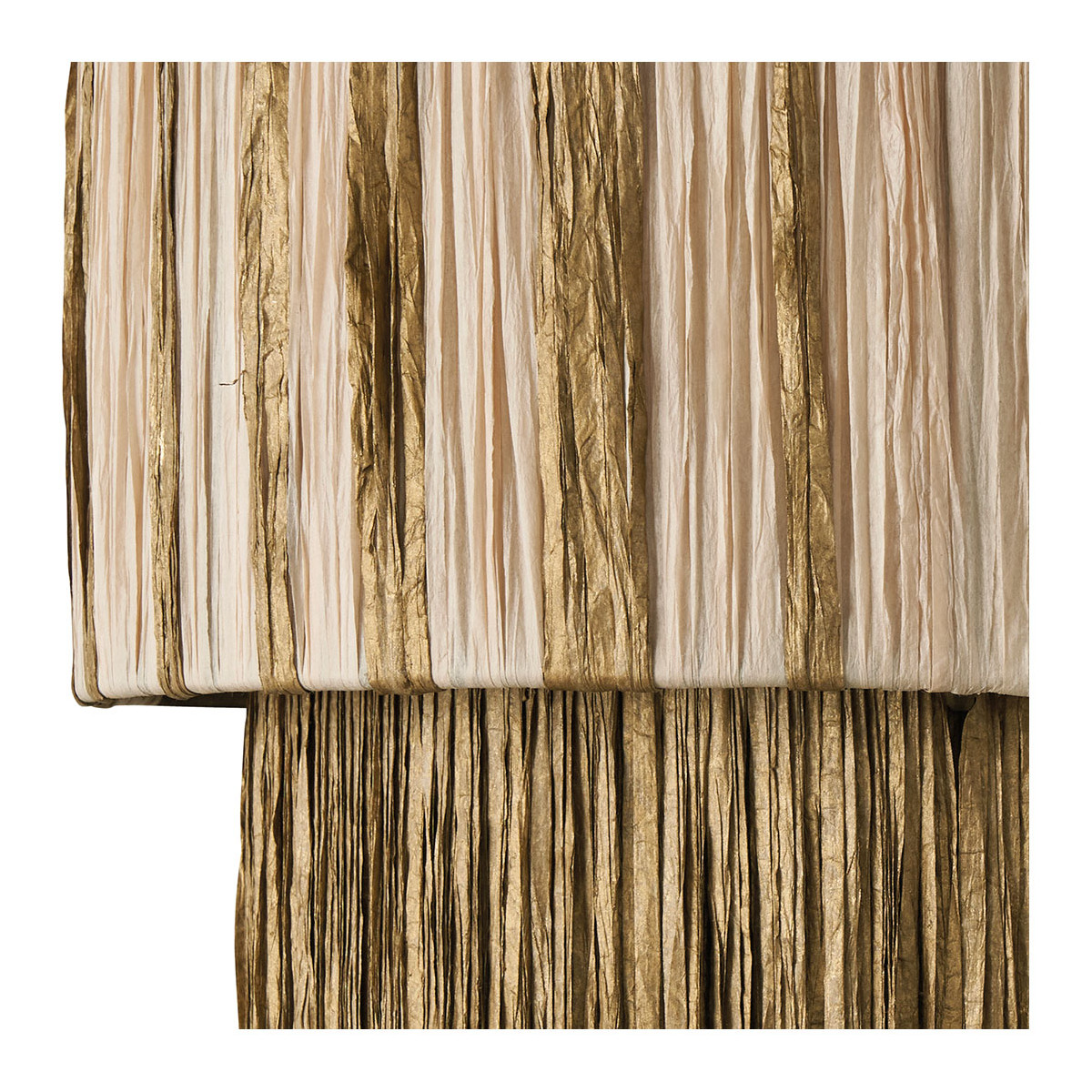 Non-electrified raffia wall lamp 34x22x31 BLANC D'IVOIRE Golden