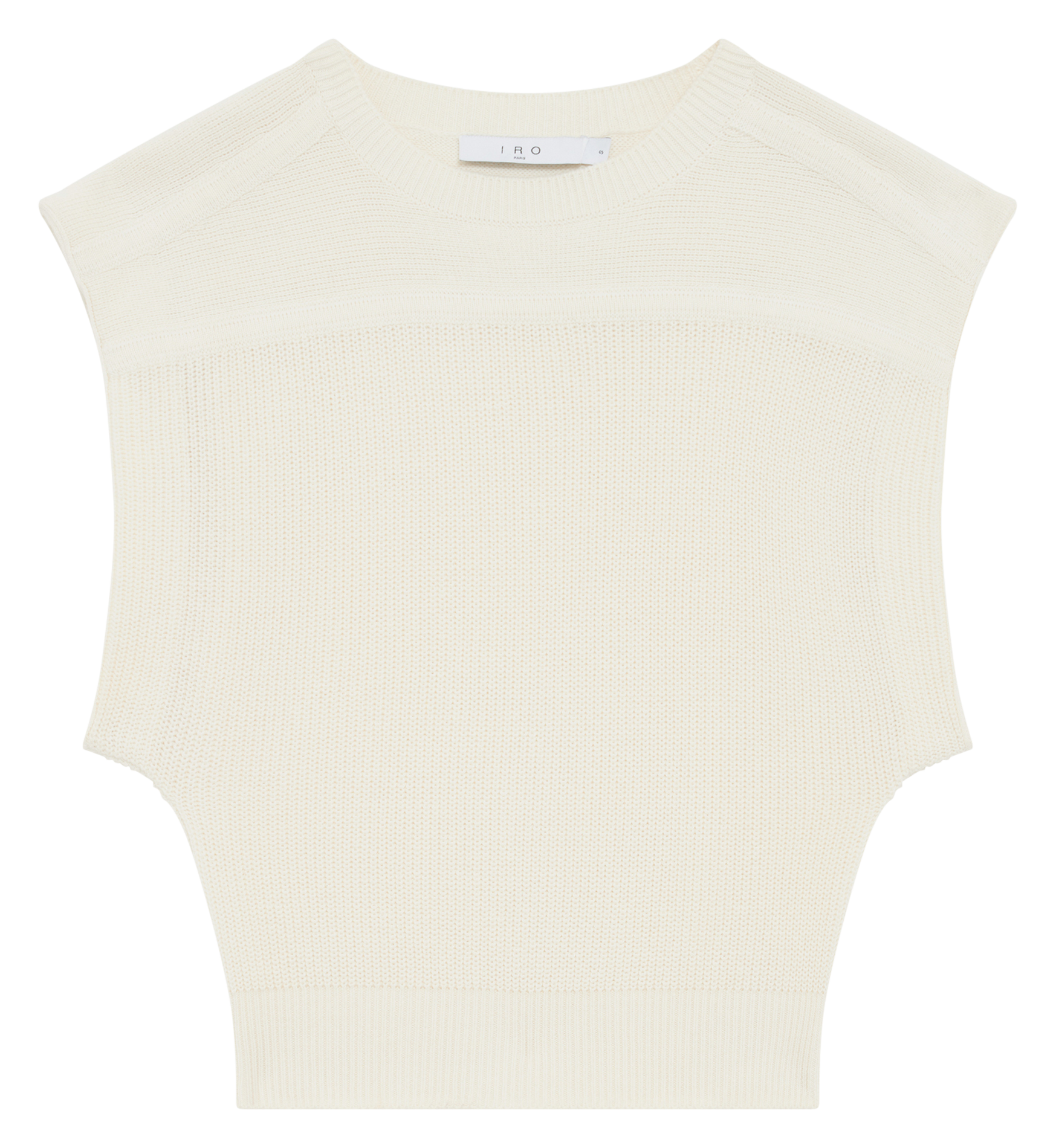 Sleeveless cotton and cashmere sweater IRO Beige