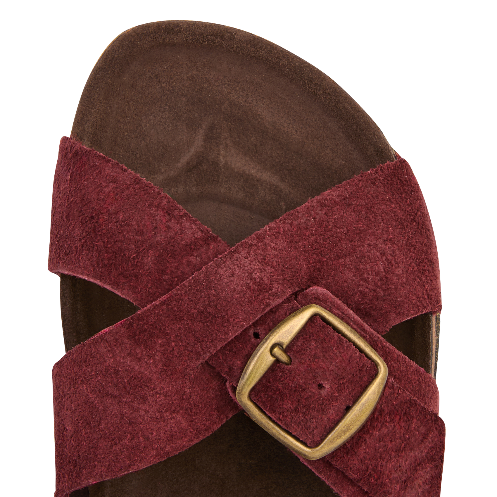 Flat soft leather sandals BOSABO Plums