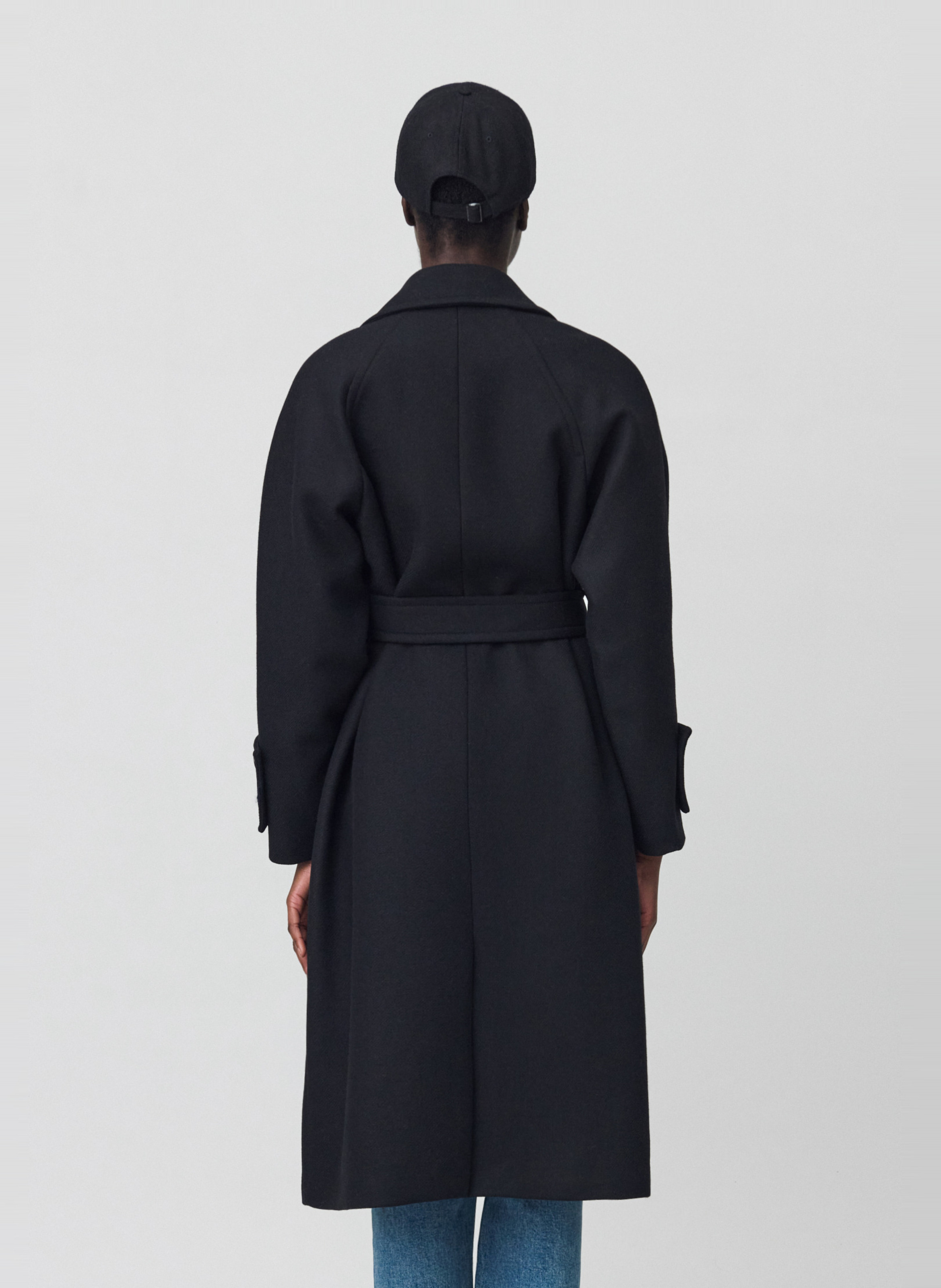 Manteau col tailleur en laine mélangée  CLAUDIE PIERLOT Noir