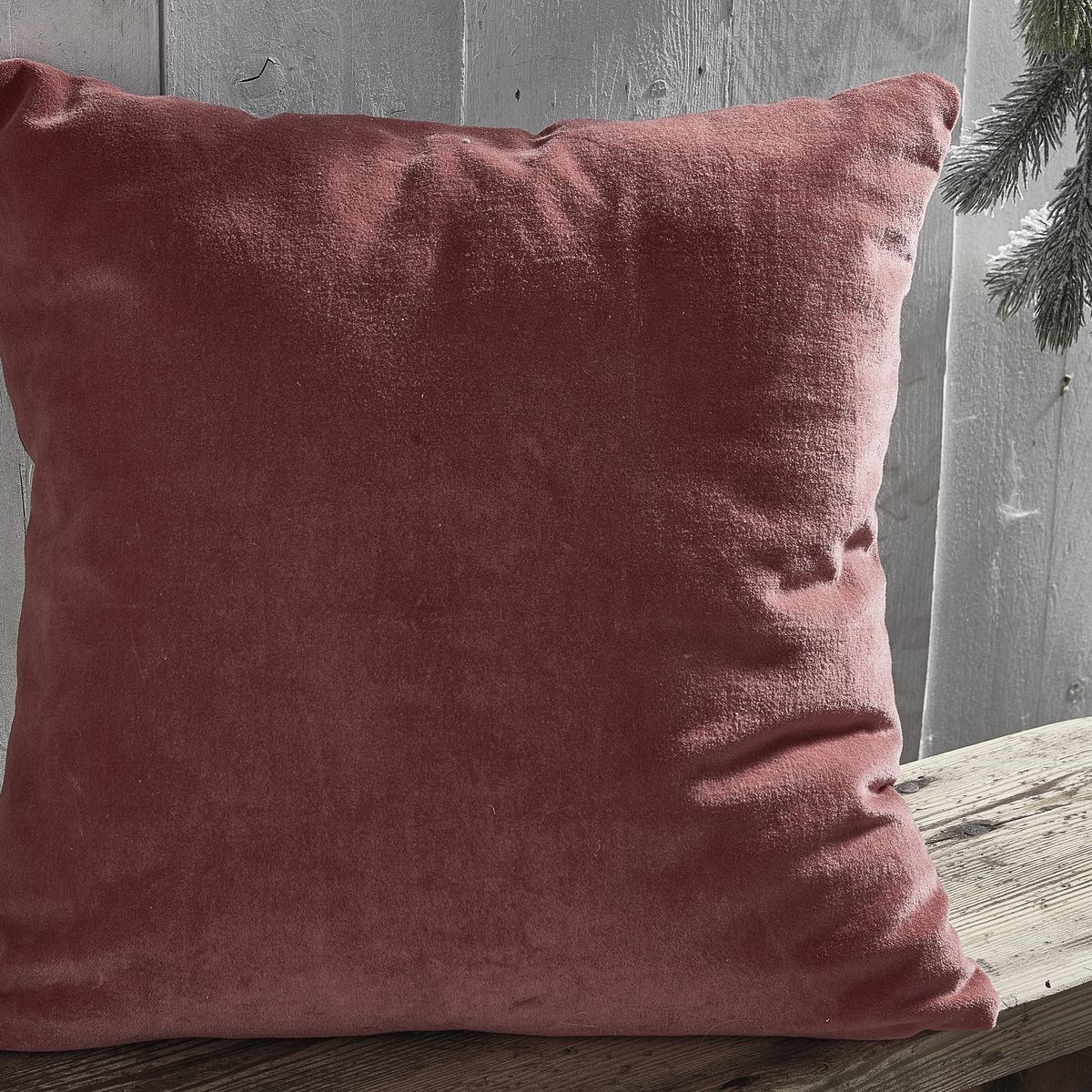 Square printed cotton cushion TODAY LINGE DE MAISON Grey