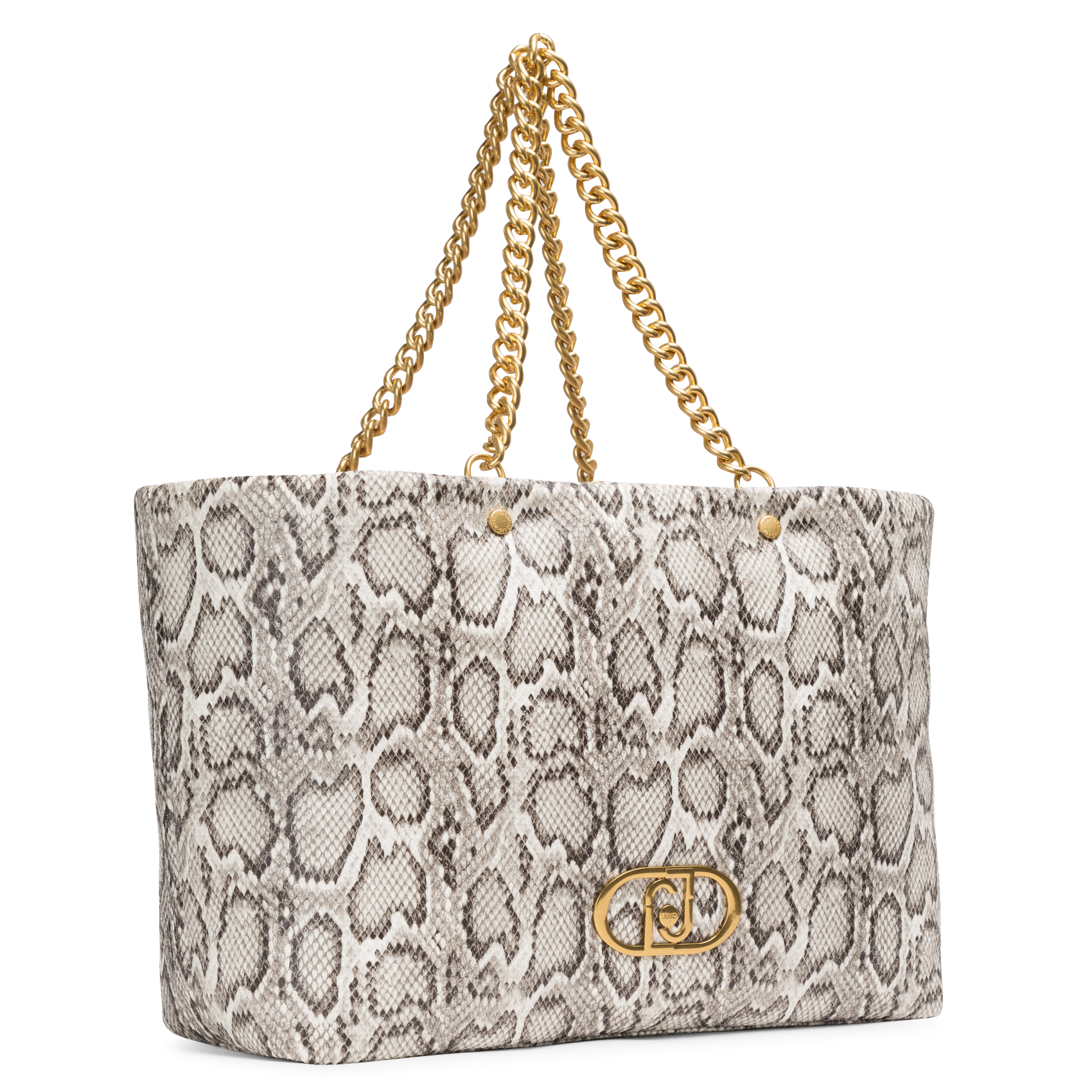 Sac shopping à imprimé python LIU JO Marron