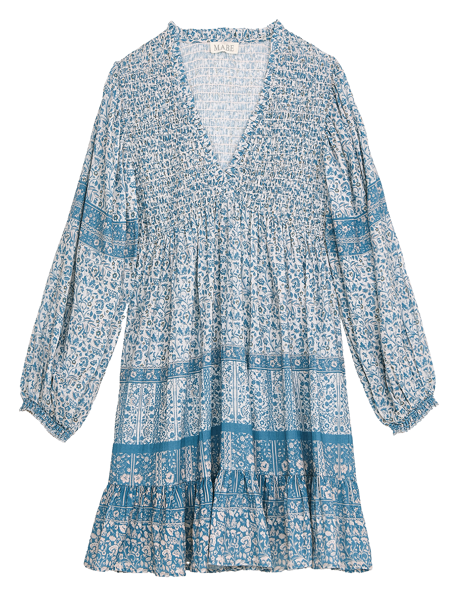 Robe courte imprimée  M.A.B.E Bleu