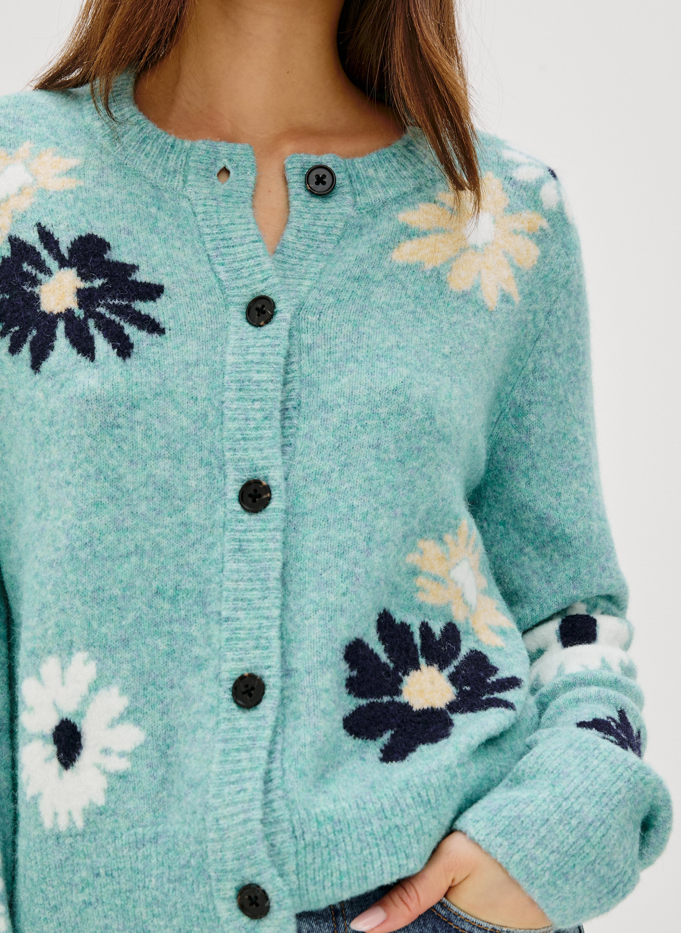 Cardigan droit à imprimé floral RAILS Multicolore