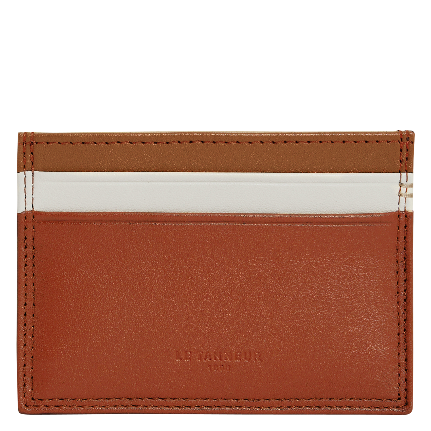 Gladde, leren pasjeshouder LE TANNEUR Veelkleurig
