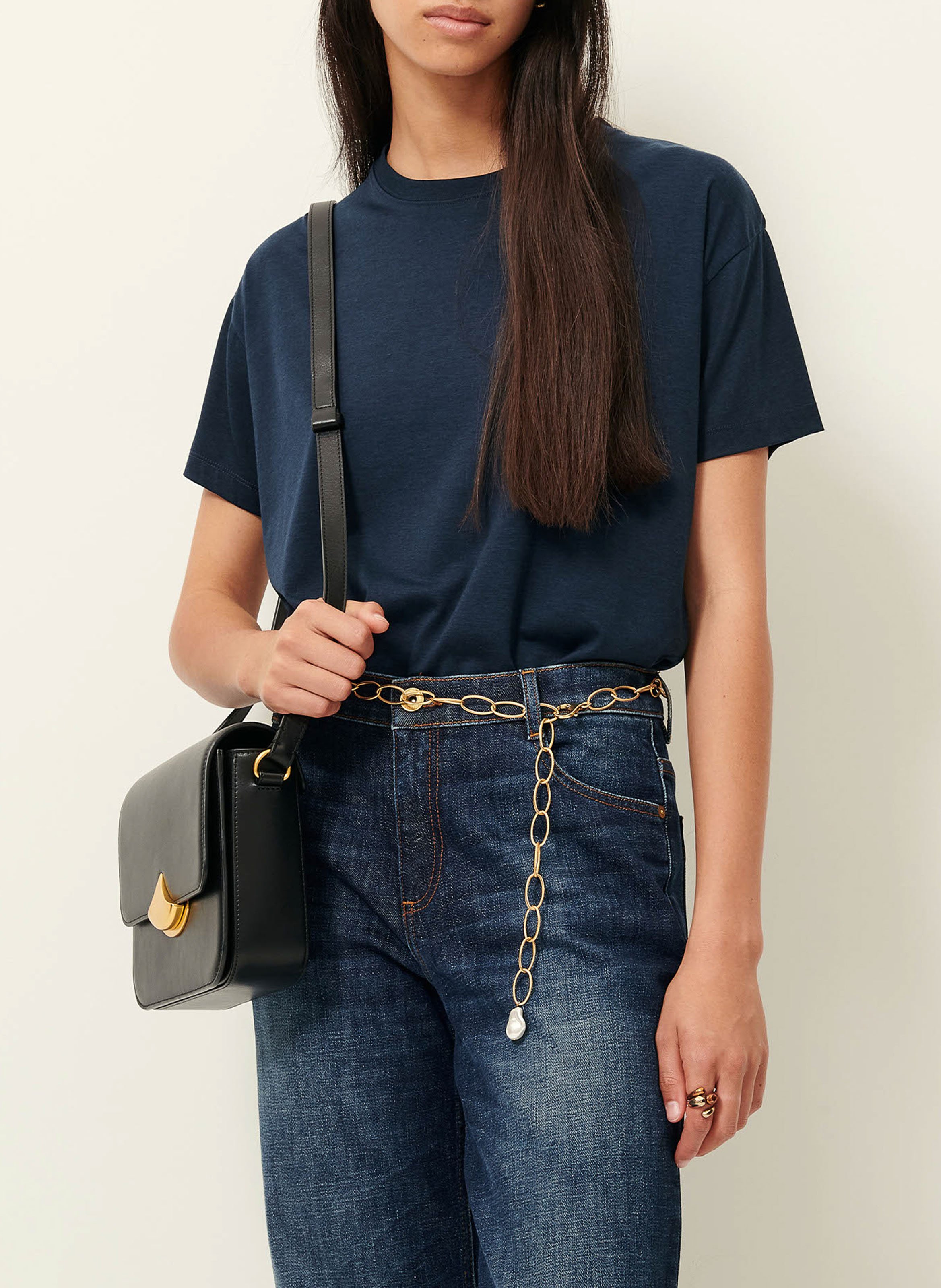 Round-neck oversized T-shirt SESSUN Blue
