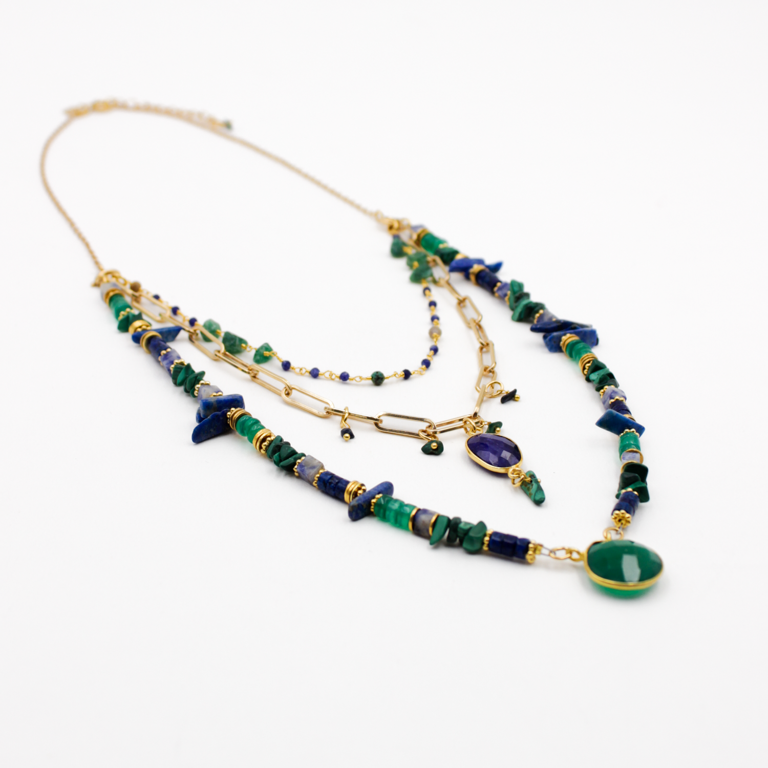 Three-row necklace - Coralie L'ATELIER DES DAMES Golden