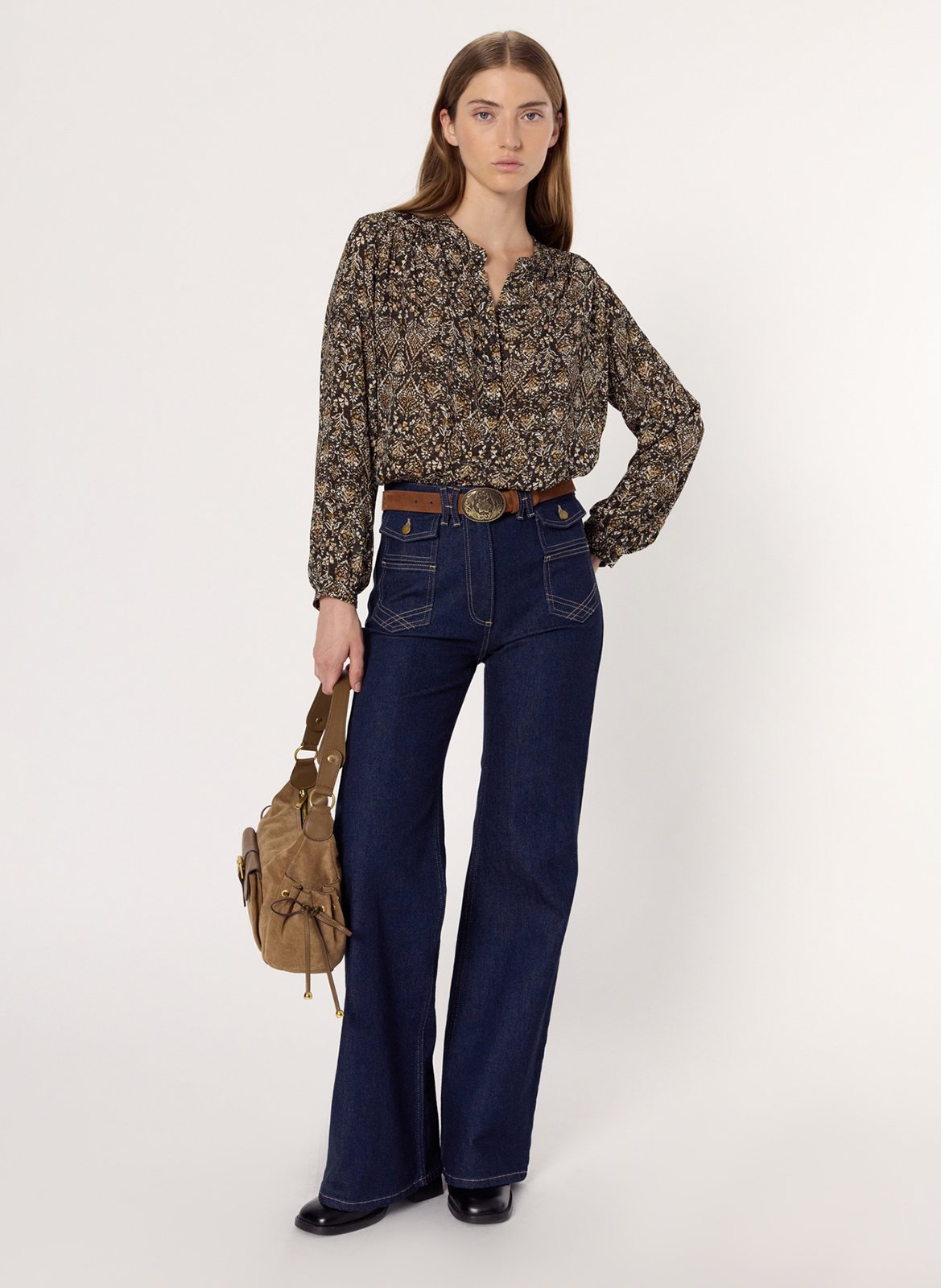 Rechte top met print GERARD DAREL Kaki