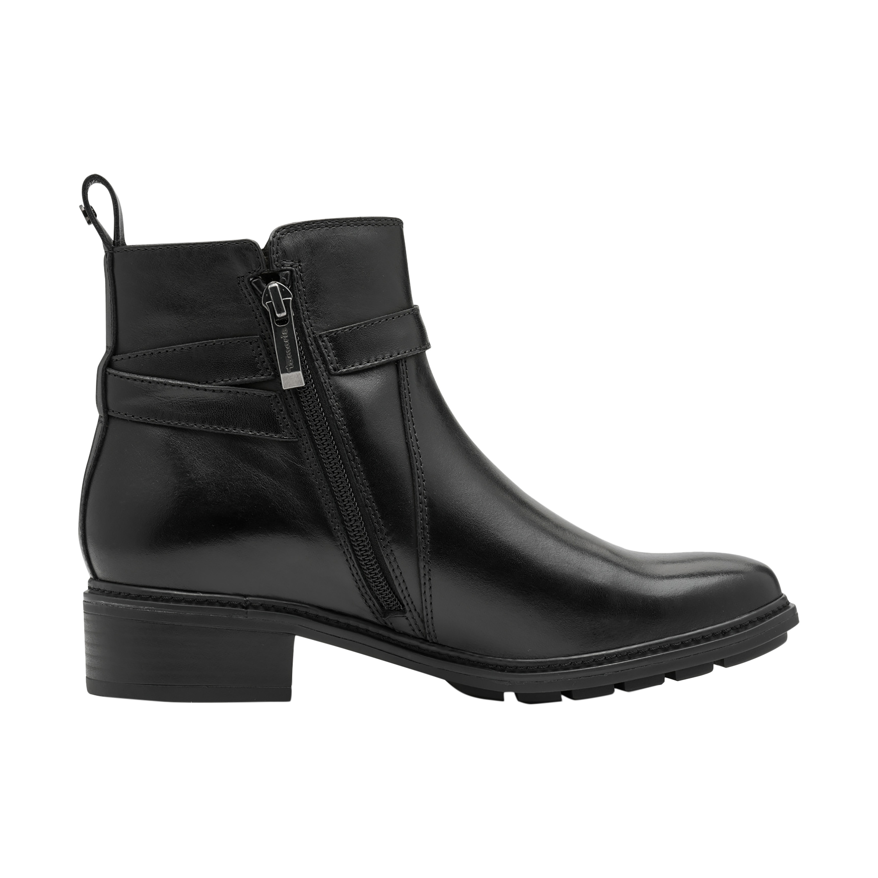 Leather heeled ankle boot TAMARIS Black