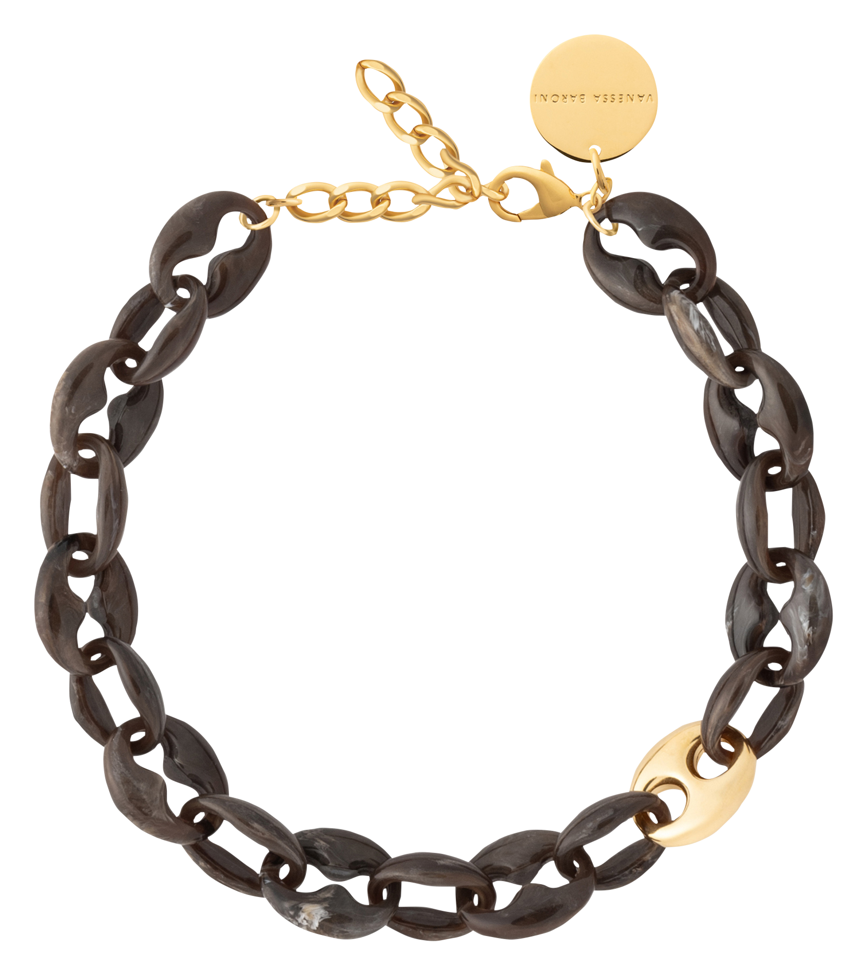 Marmorhalskette VANESSA BARONI Braun