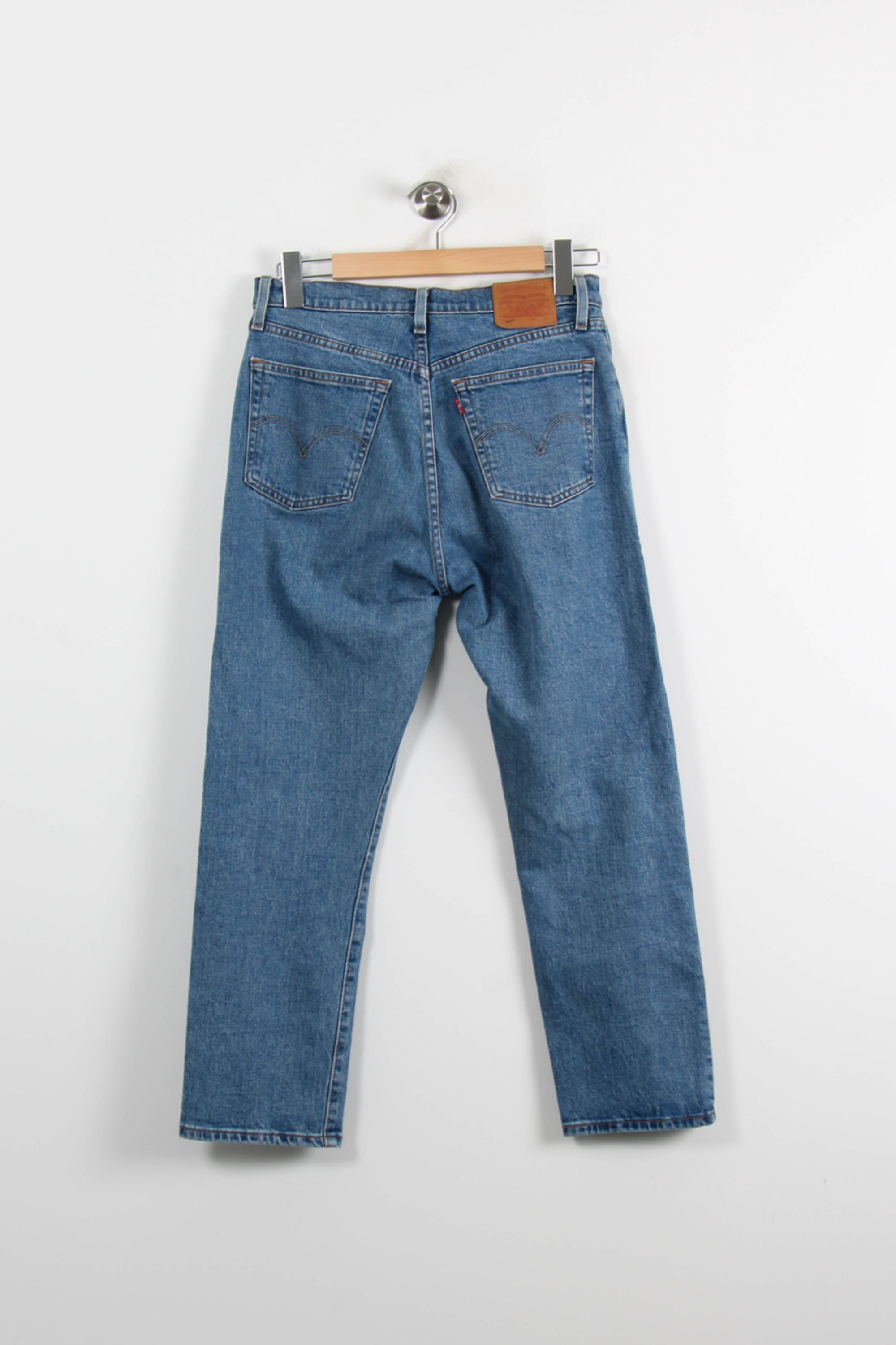 Cropped slim jeans with studs LEVI'S - Seconde main Blue