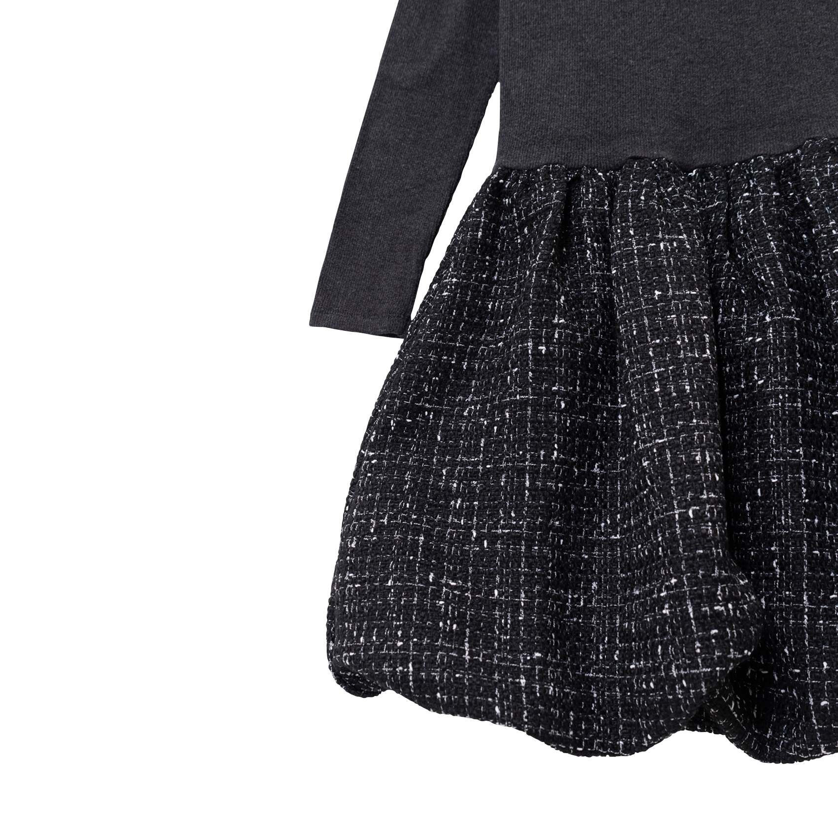 Short knit dress with high neck IKKS JUNIOR Black