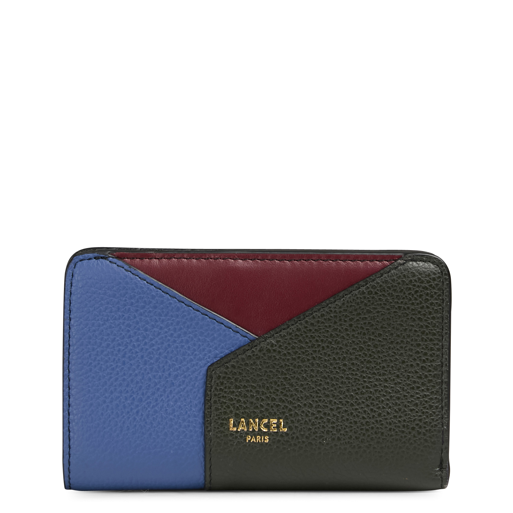 Portefeuille en cuir LANCEL Bleu