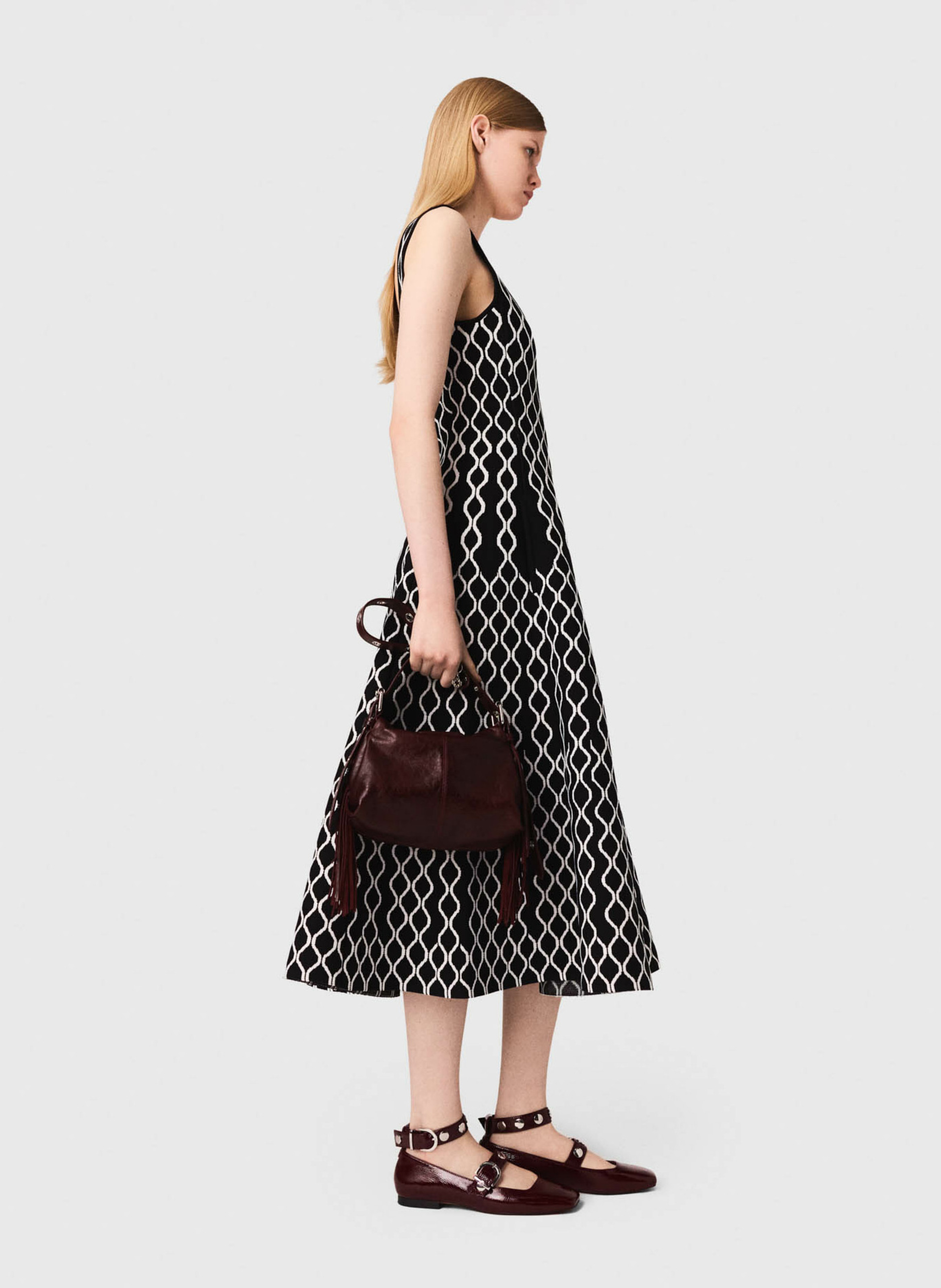 Jacquard-knit short dress MAJE Black