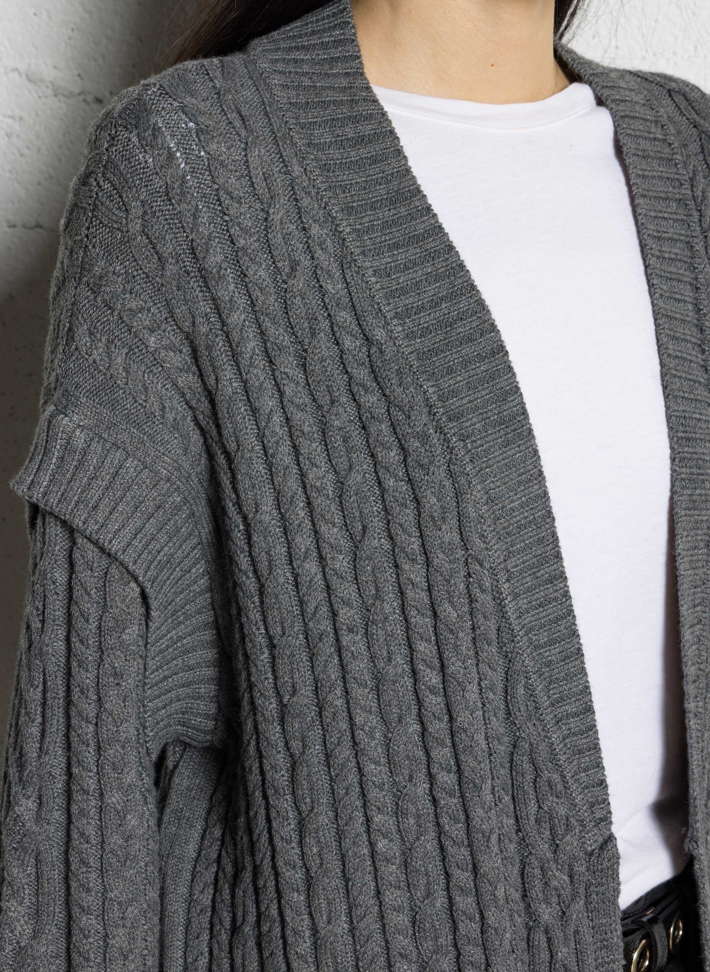 Braided knit vest IKKS Grey