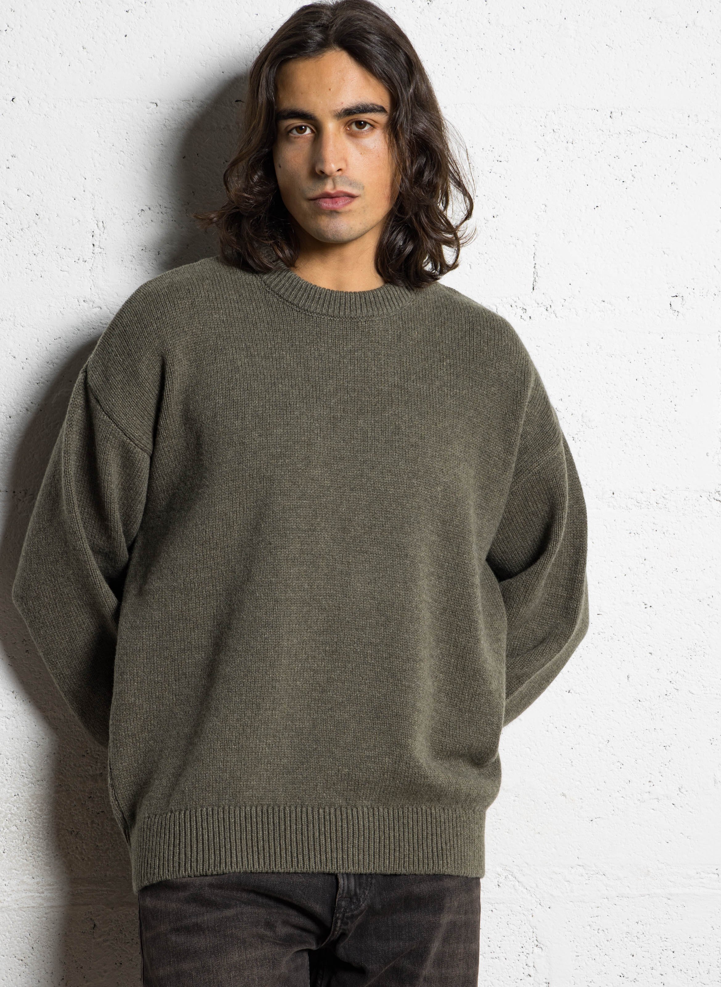 Oversized ronde hals trui van gerecycleerde wol COLORFUL STANDARD