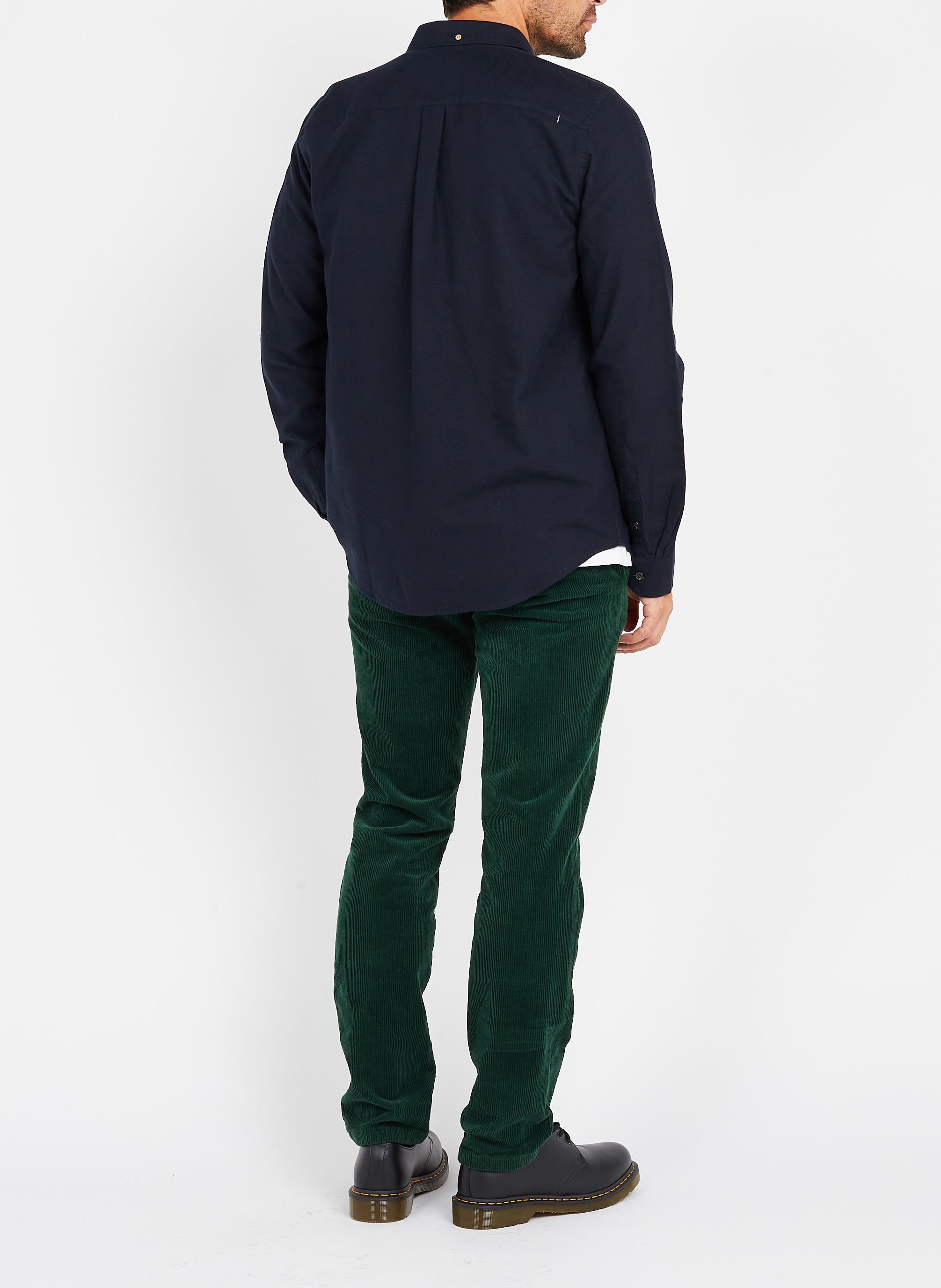 Organic cotton shirt with button-down collar FAGUO Black