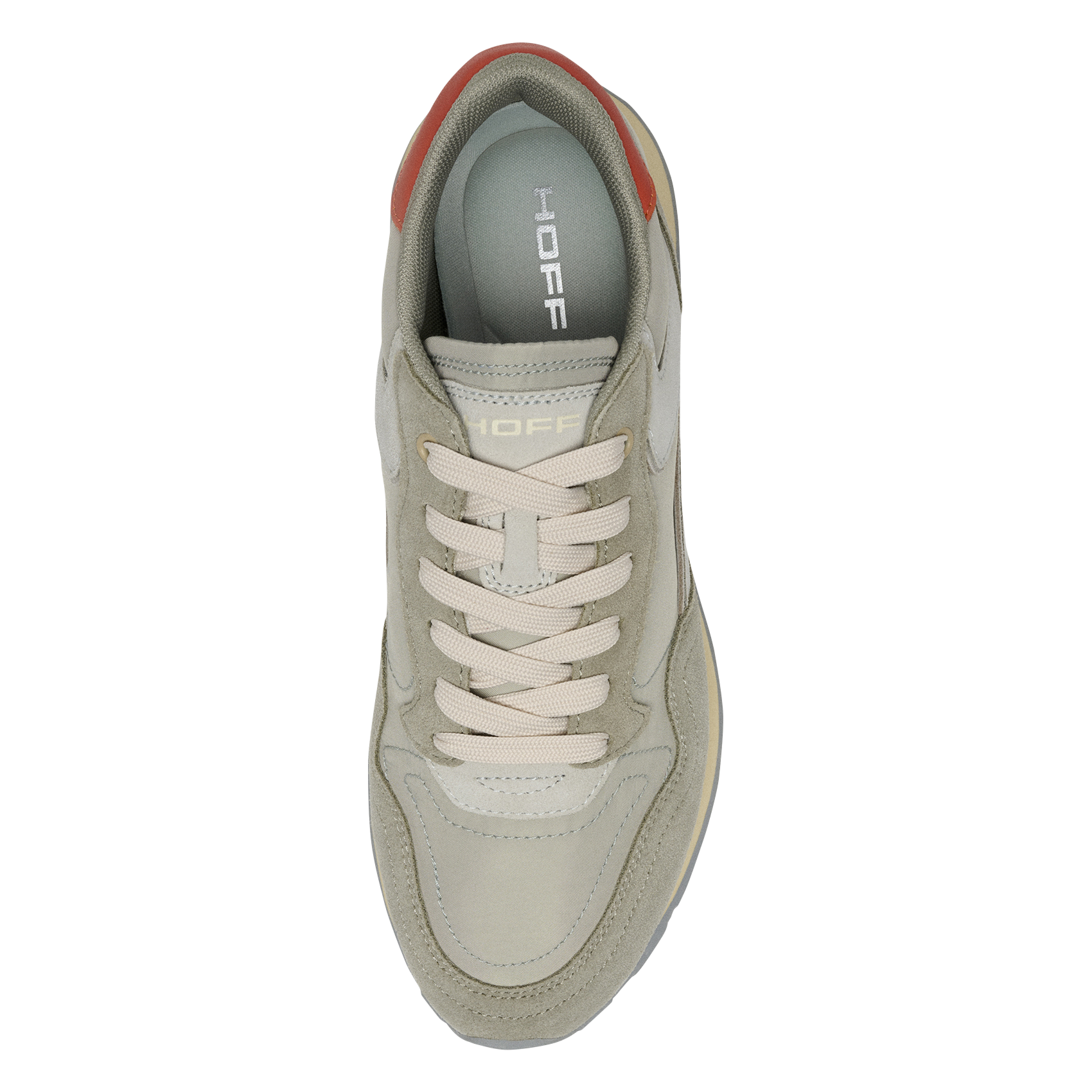 Niedrige Sneaker aus Leder-Mix HOFF Khaki