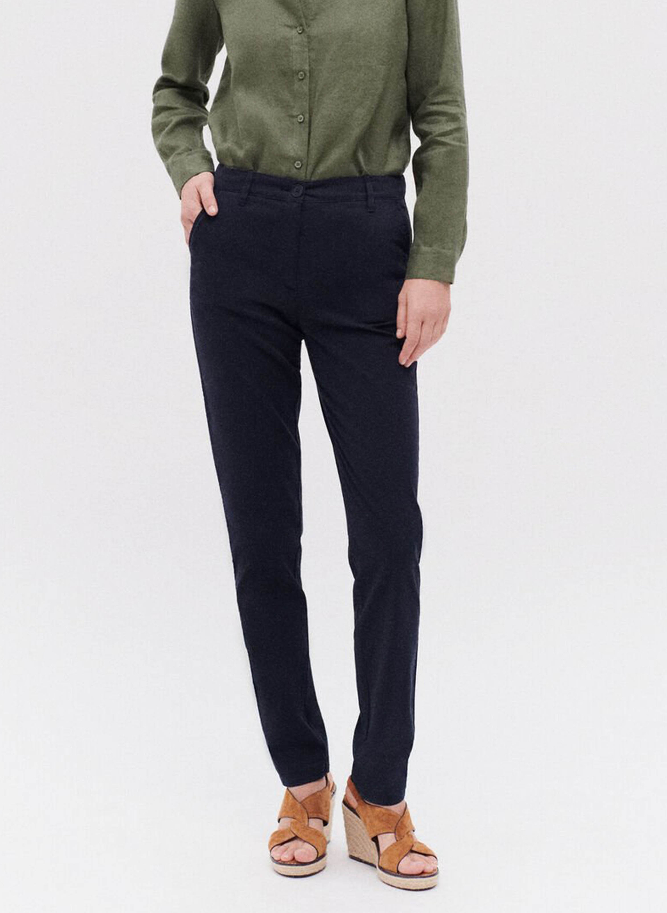 Chino | katoenblend CAROLL Blau