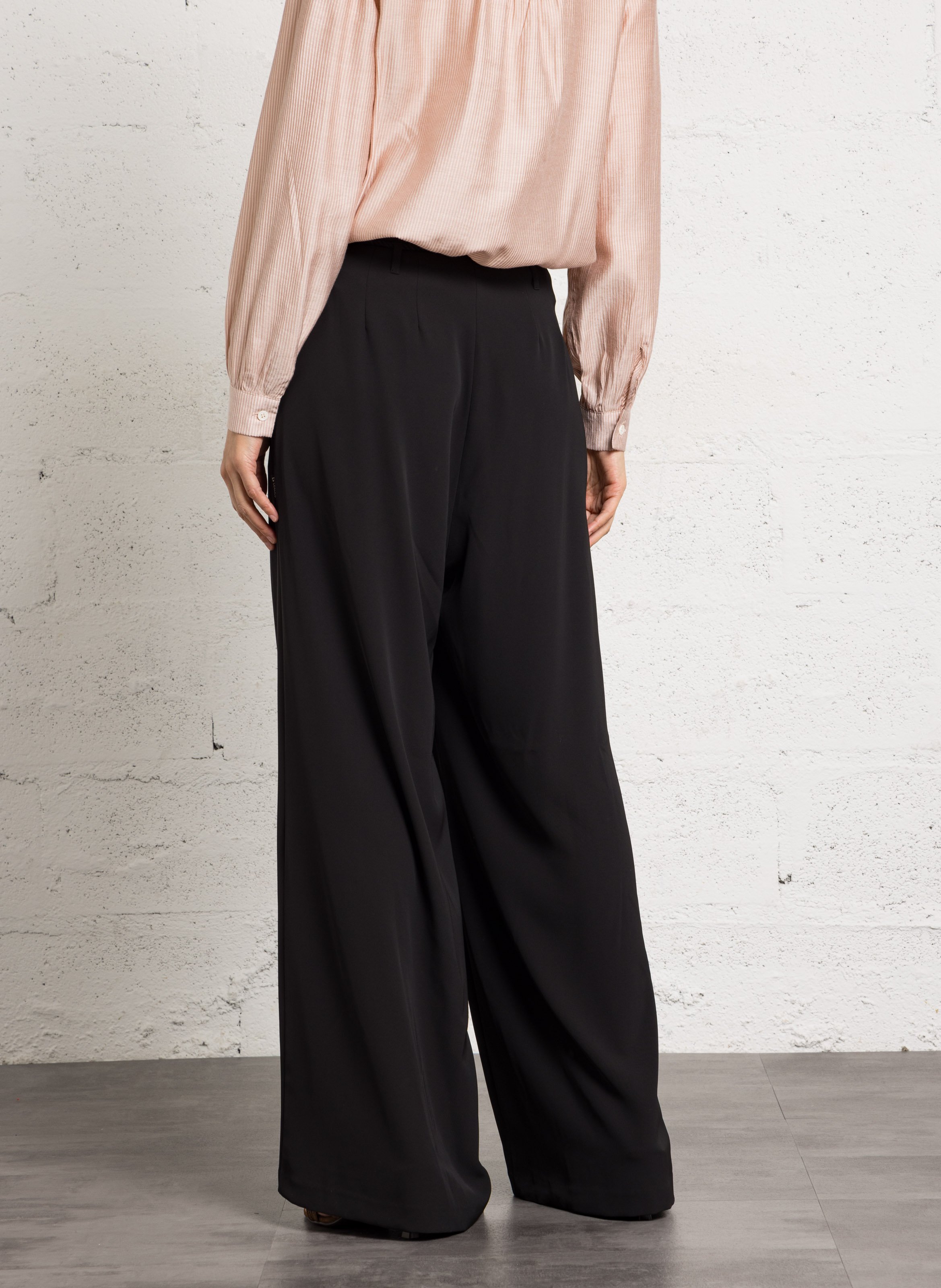 Azawood - Weite Hose mit hohem Bund LE TEMPS DES CERISES Schwarz