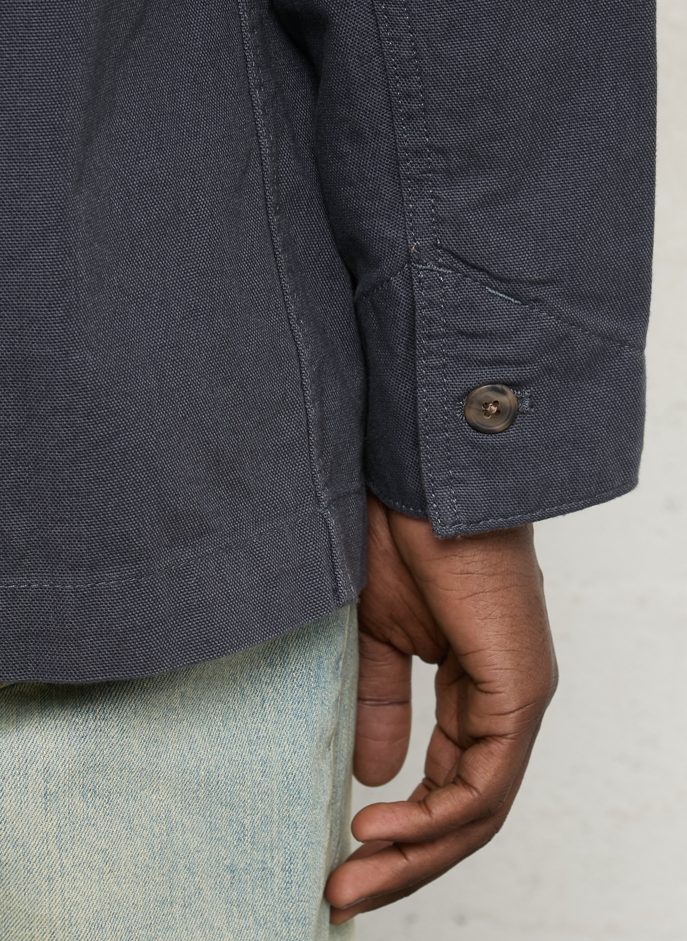 Gerade geschnittene Jacke mit klassischem Kragen aus Bio-Baumwolle PATAGONIA Schwarz