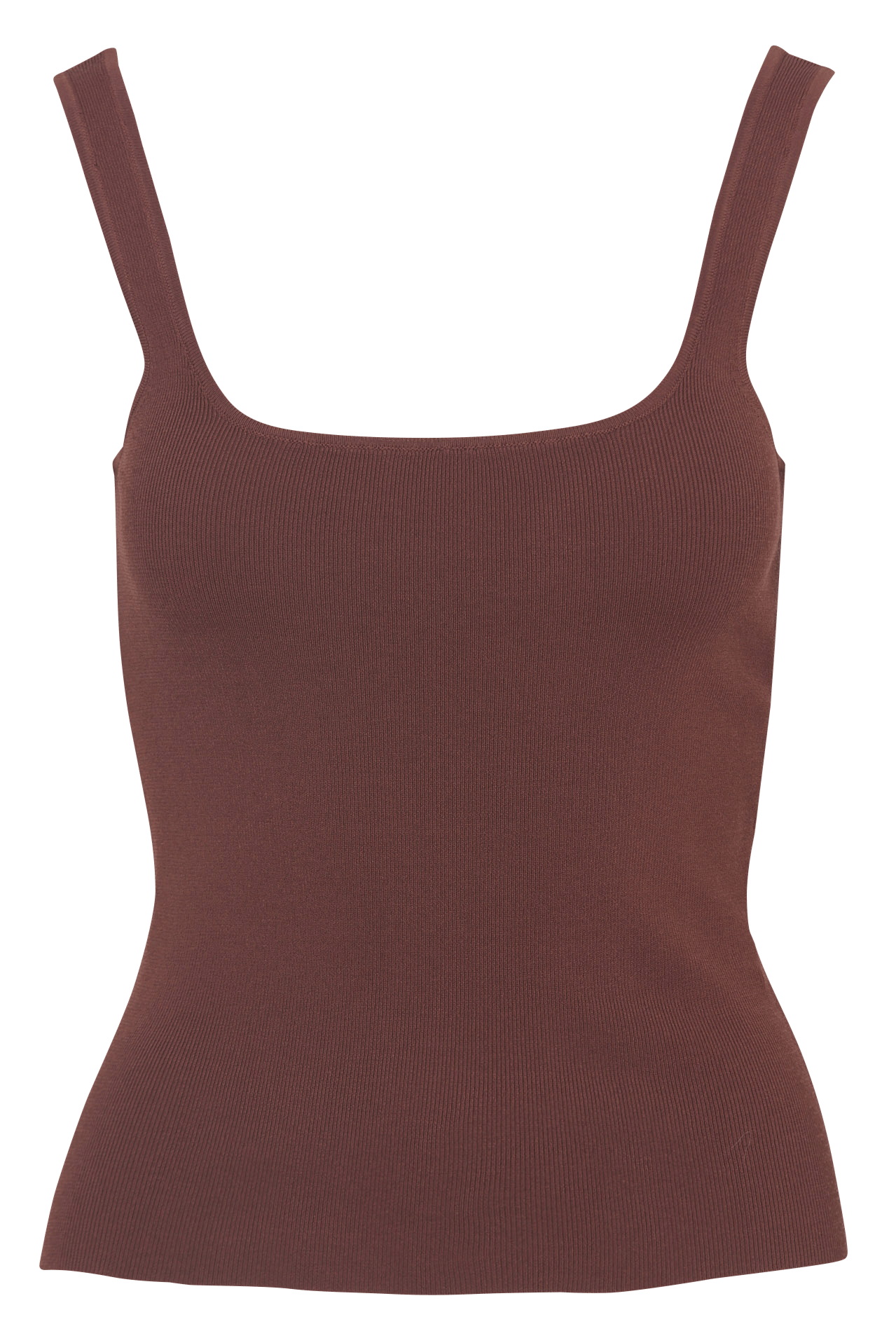 Gerader gerippter Tanktop PETITE MENDIGOTE Braun