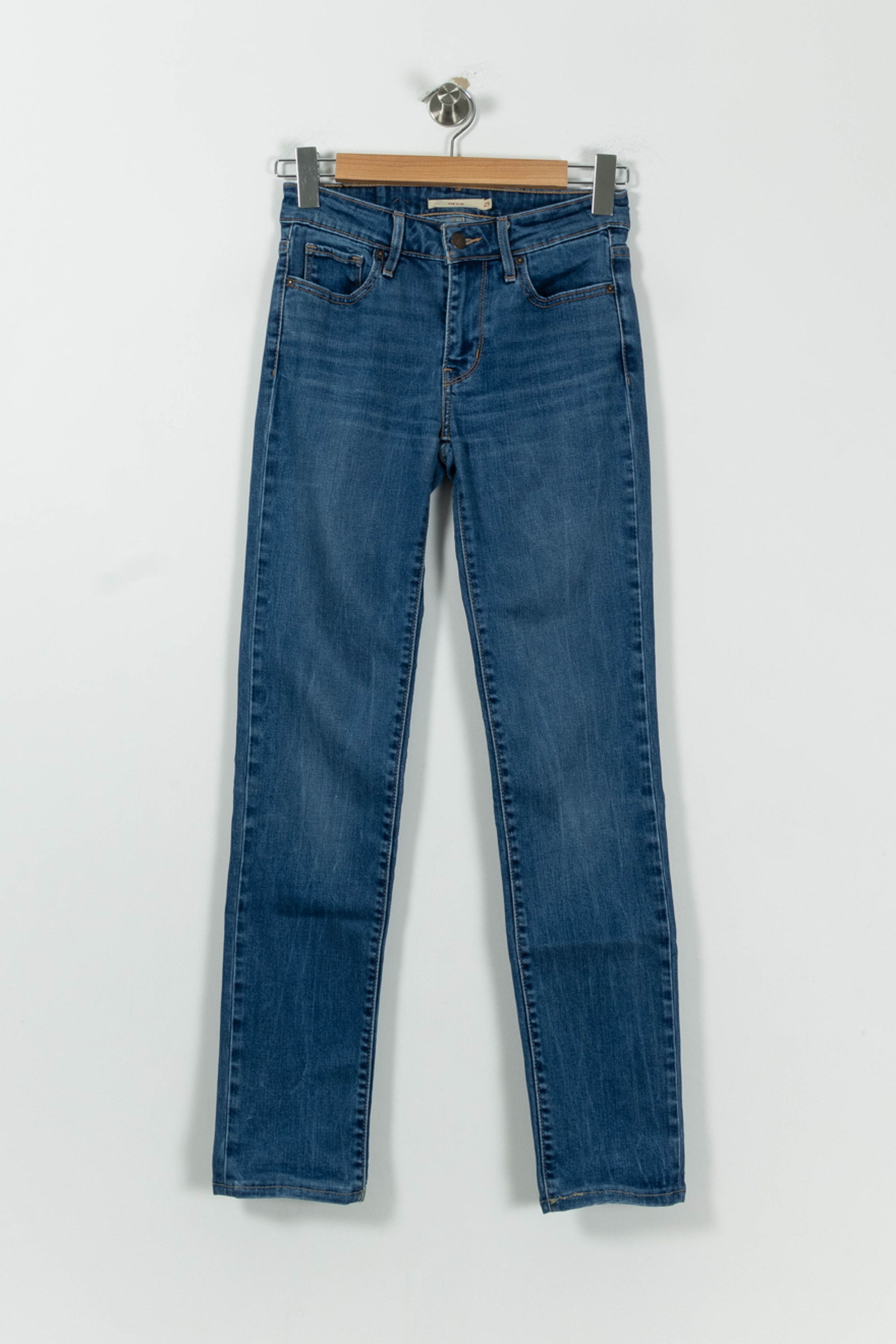 Cropped slim jeans with studs LEVI'S - Seconde main Blue