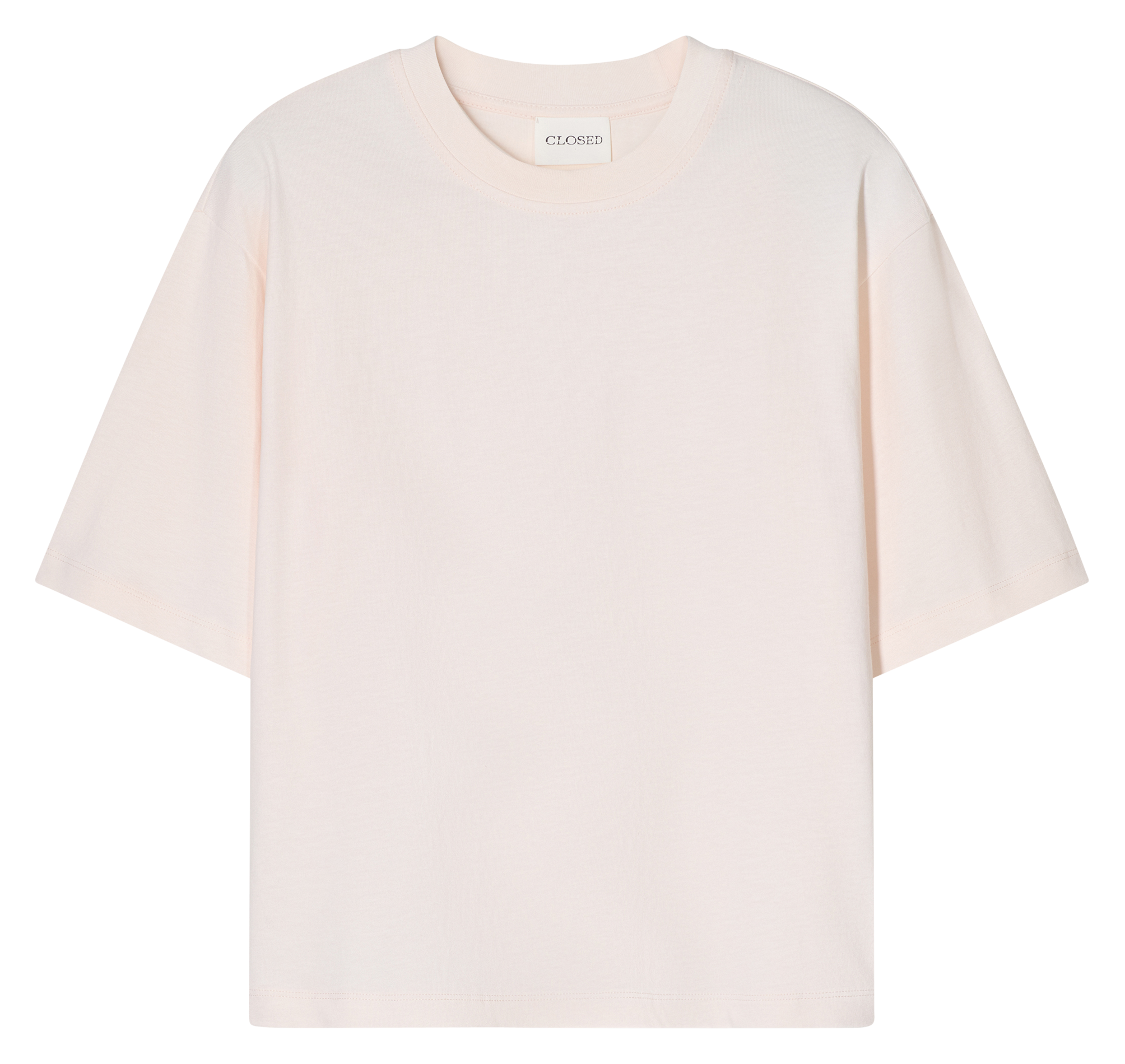 Tee-shirt col rond en coton bio CLOSED Rose