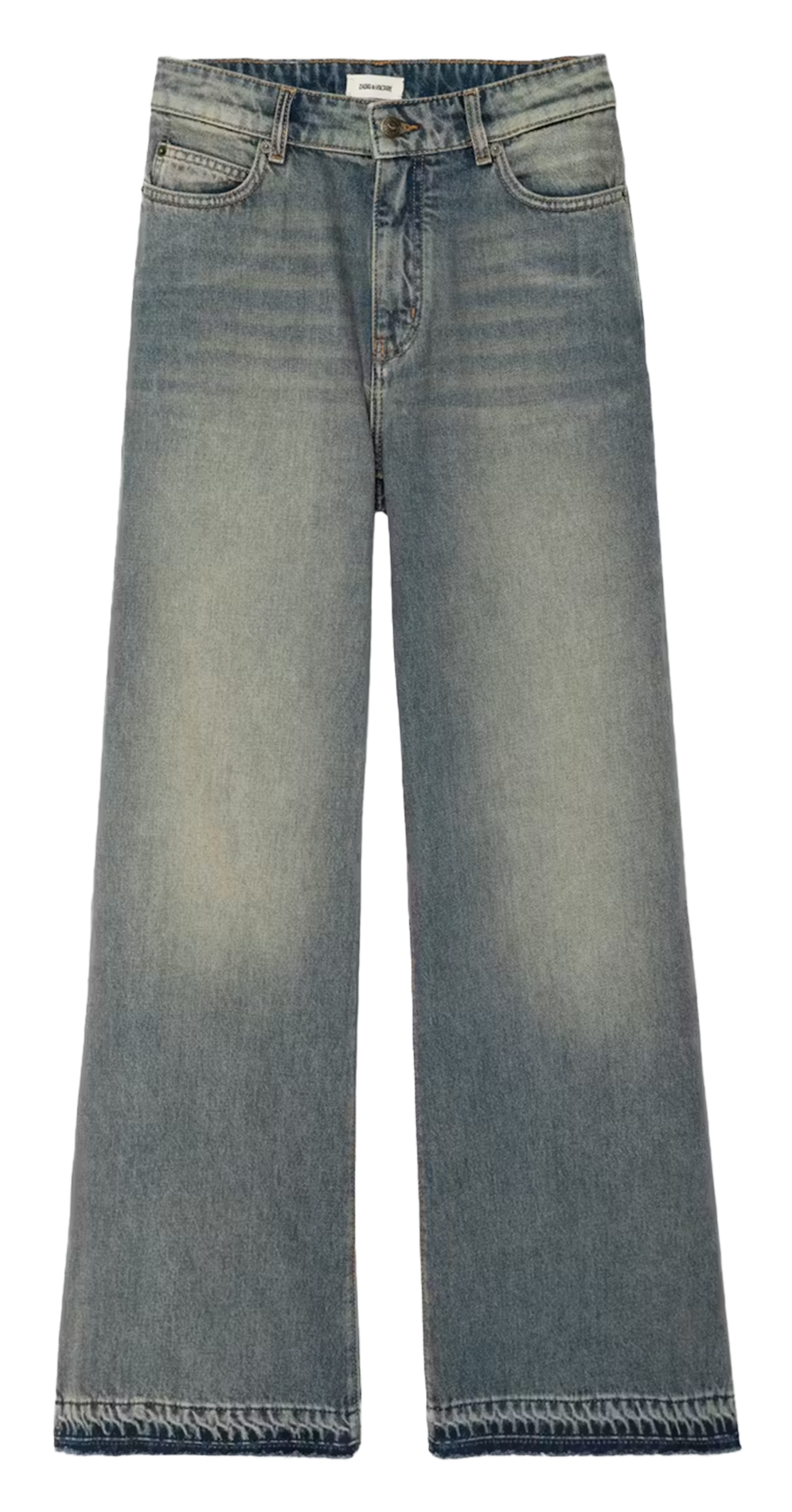 Jean évasé uni en coton ZADIG&VOLTAIRE Bleu