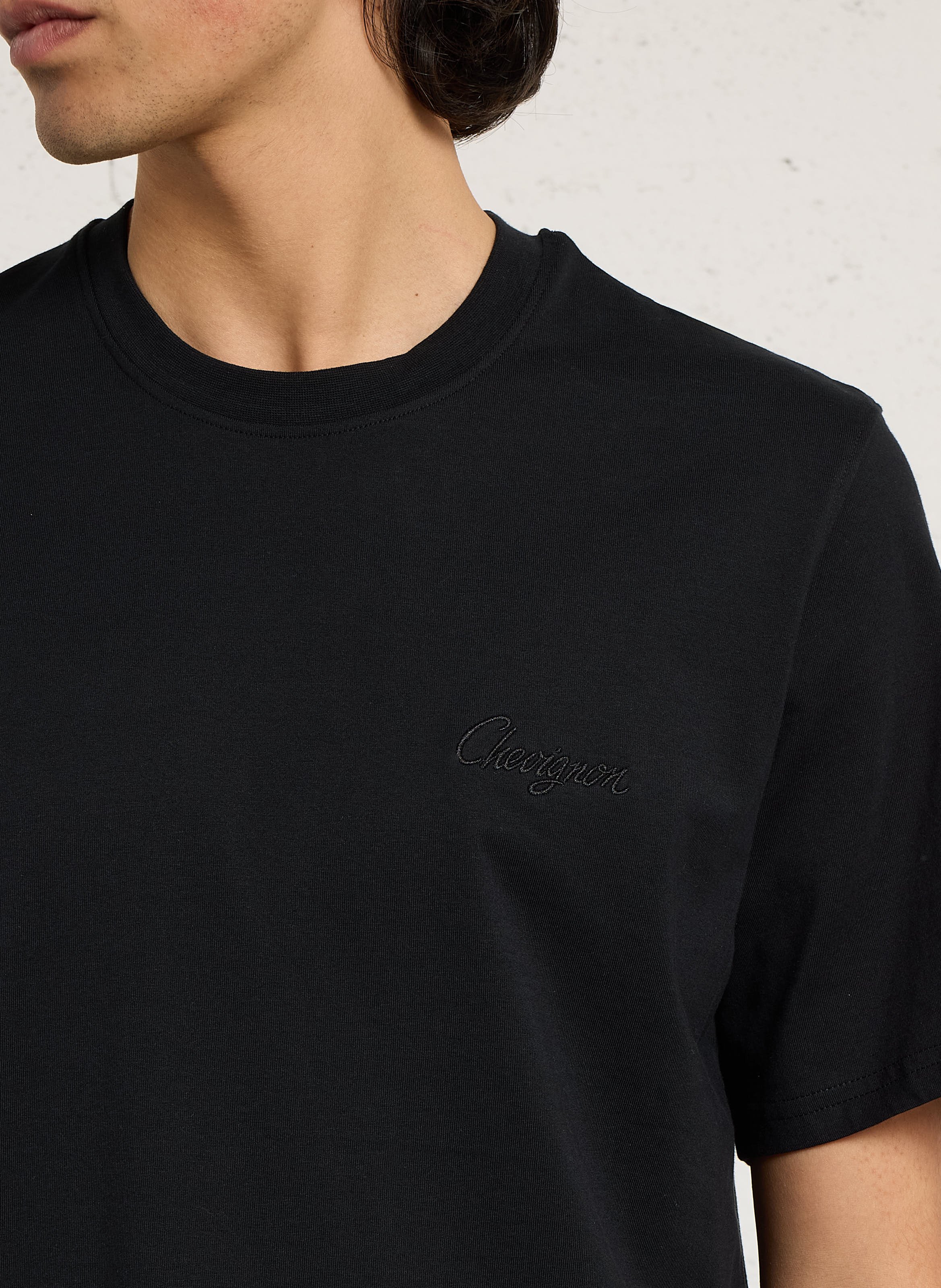 T-Shirt mit Markenstickerei CHEVIGNON Schwarz