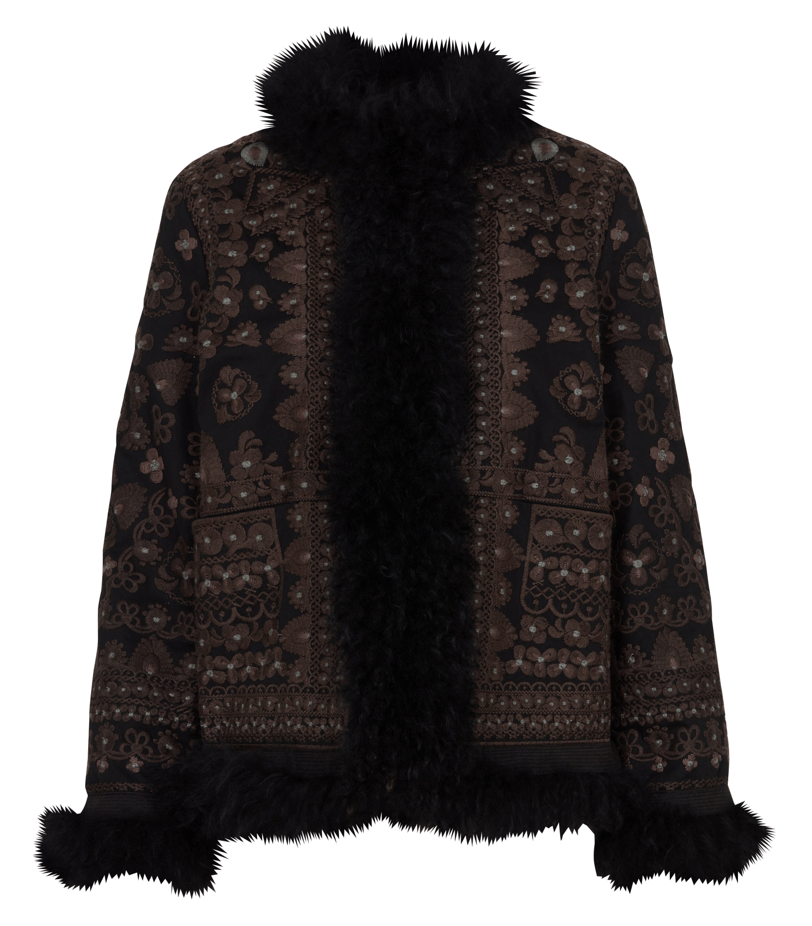 Embroidered cotton jacket | Black ANTIK BATIK Women