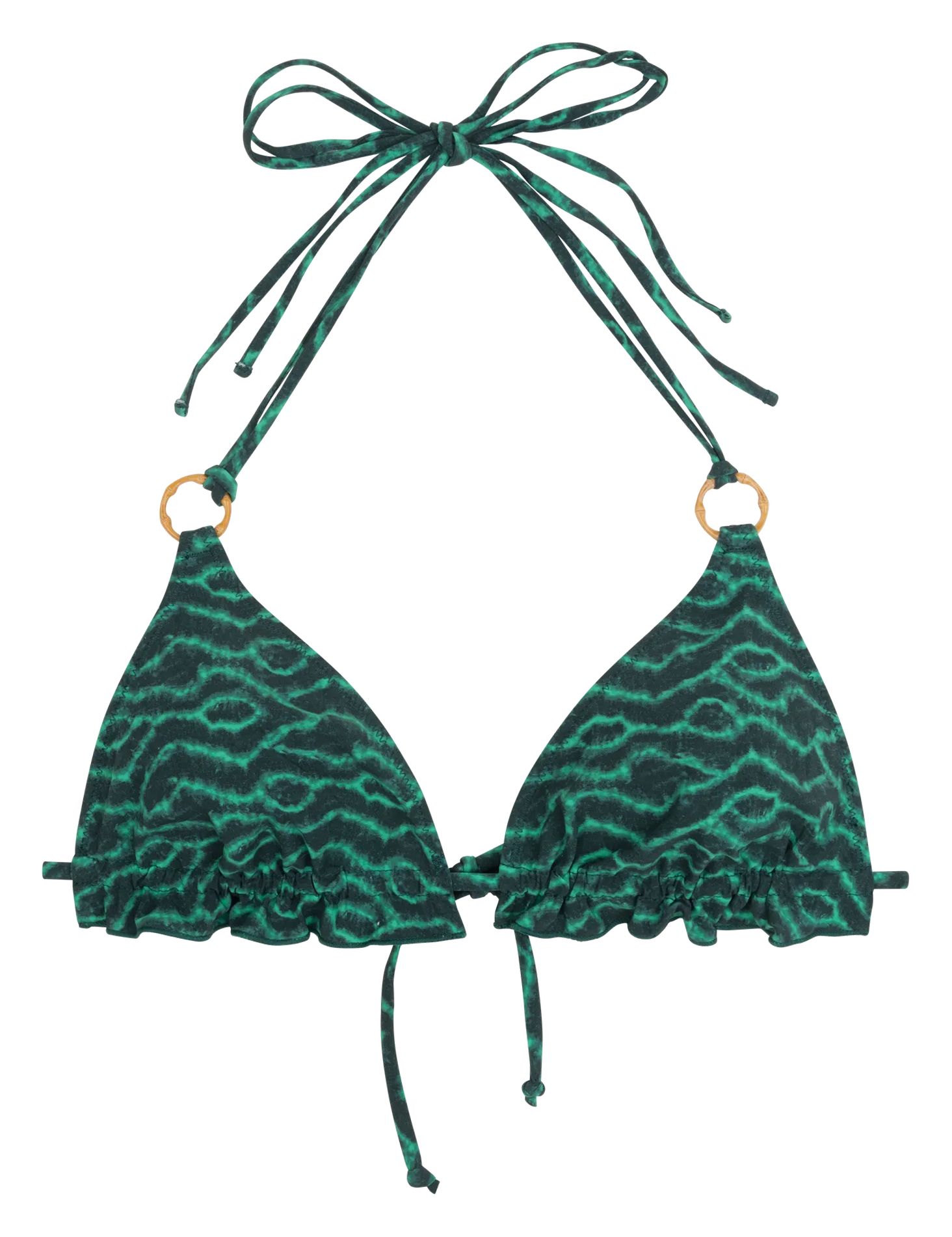 Printed bikini top LOVE STORIES Green