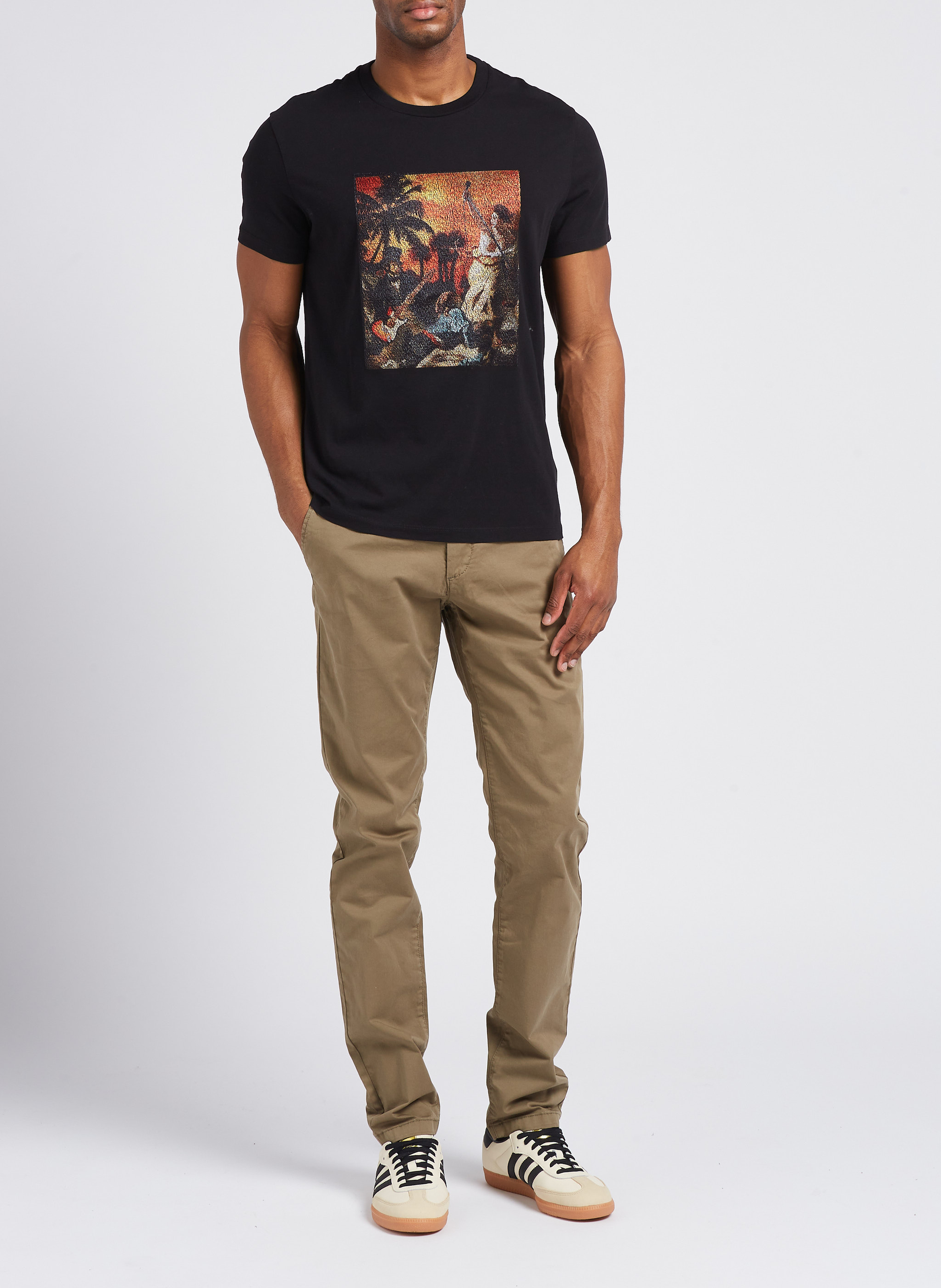 Chinohose aus Baumwollmix, Slim Fit IKKS Khaki