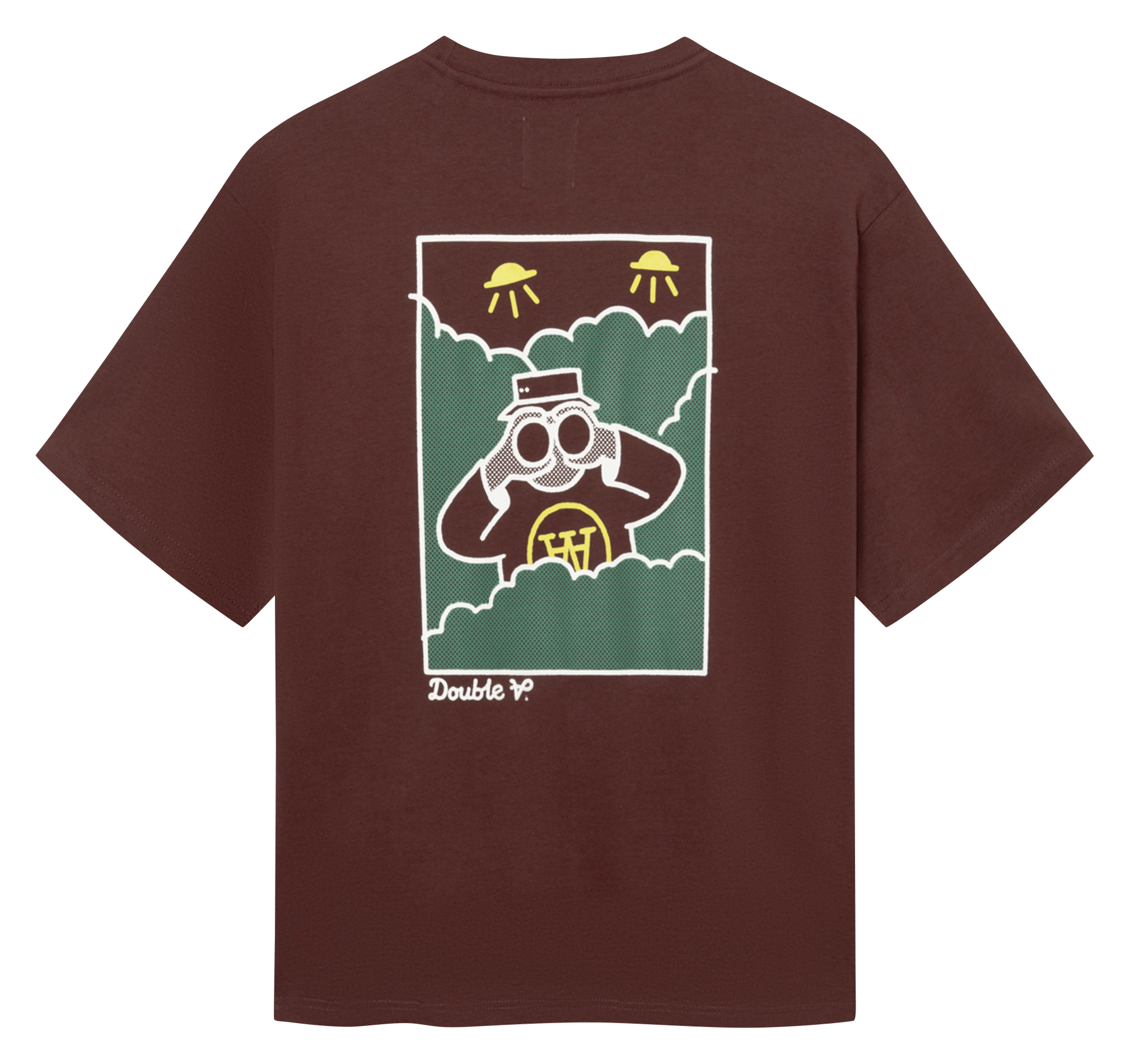 Tee-shirt col rond en coton WOOD WOOD Rouge