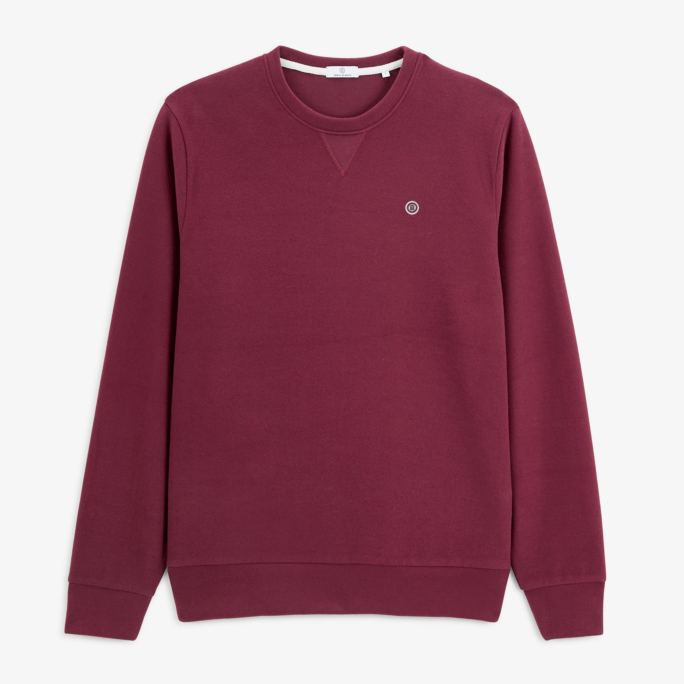 Round neck sweatshirt French rib SERGE BLANCO Red