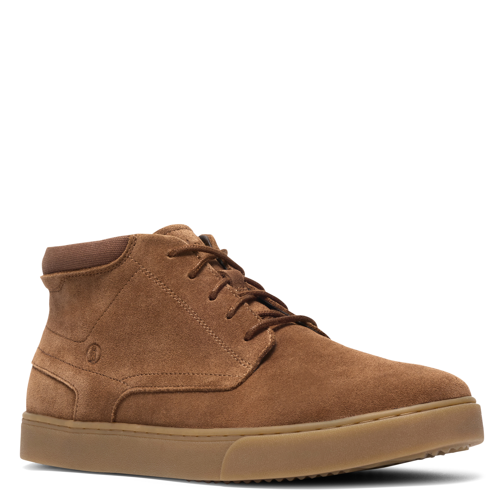 Bottines à lacets en cuir velours CLARKS Marron