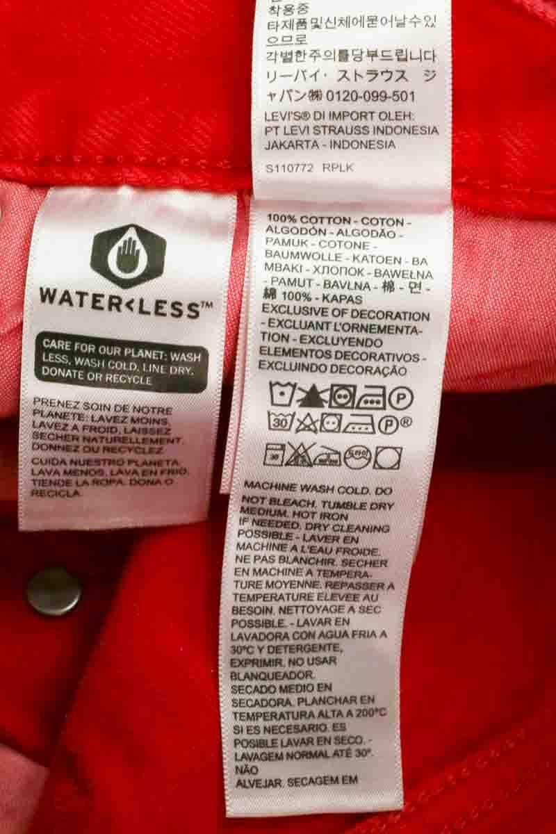 Jean droit 501 LEVI'S - Seconde main Rouge
