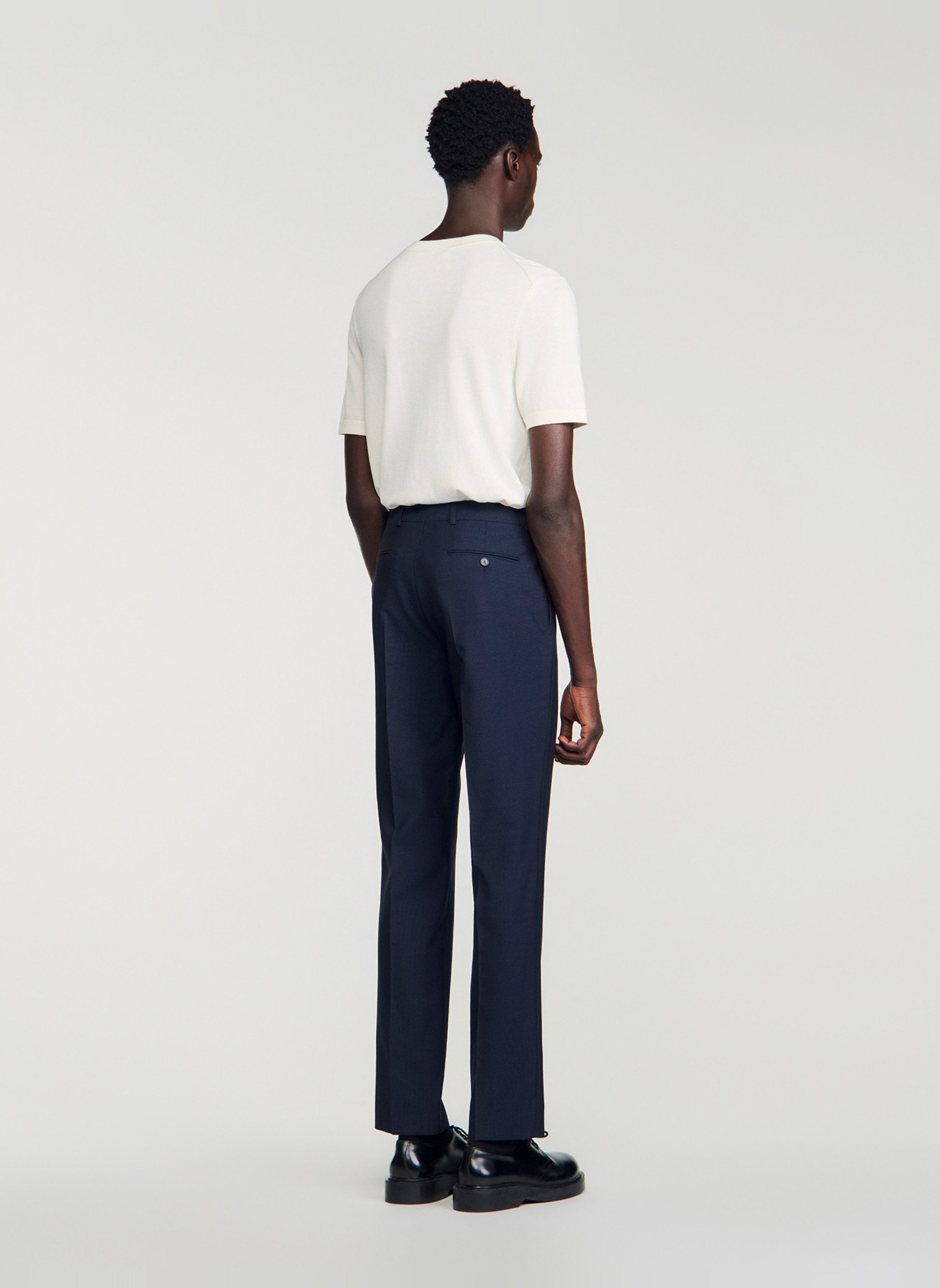 Wollen pantalon SANDRO Blauw